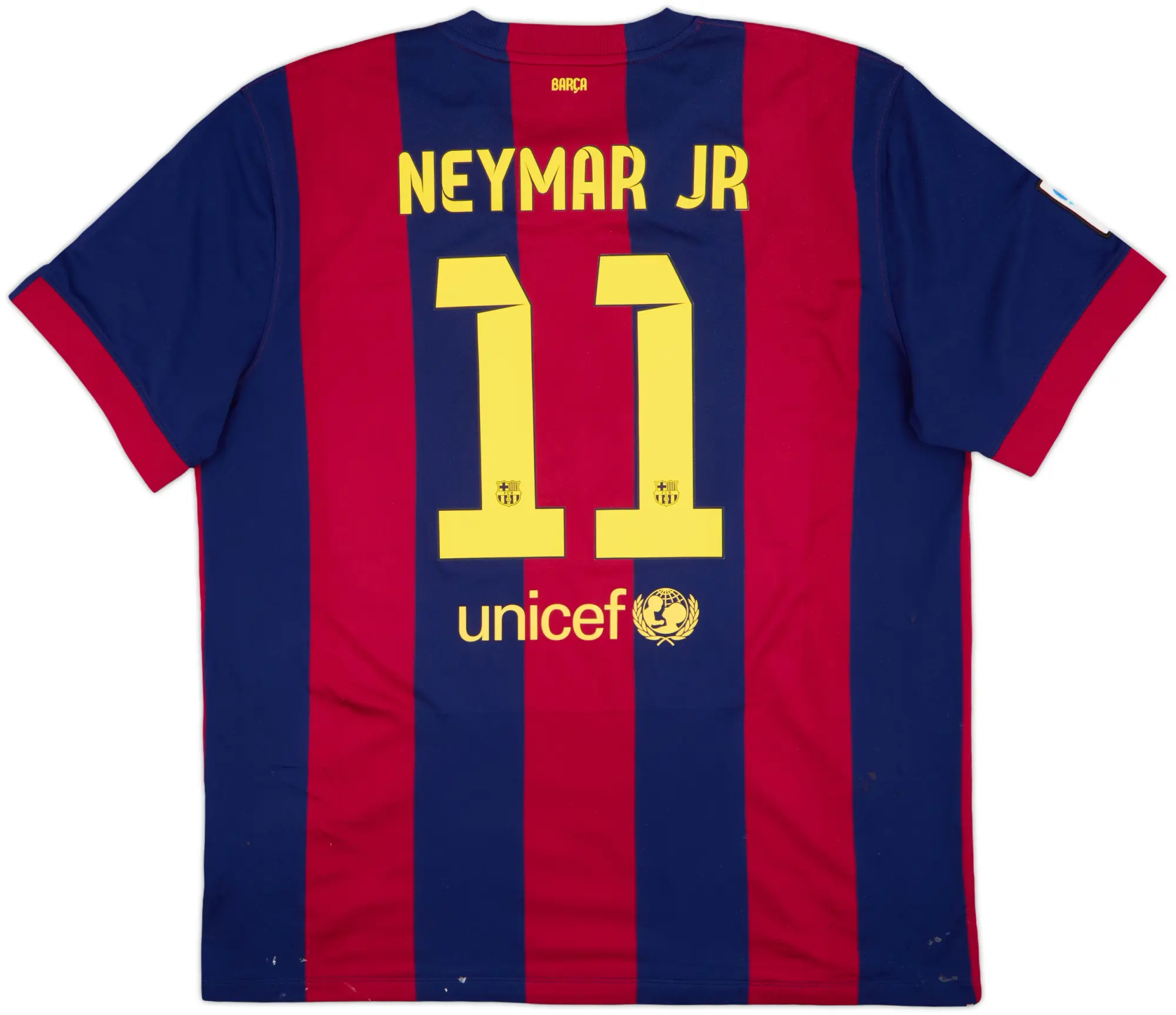 2014-15 Barcelona Home Shirt Neymar Jr #11 - 8/10 - (XXL)