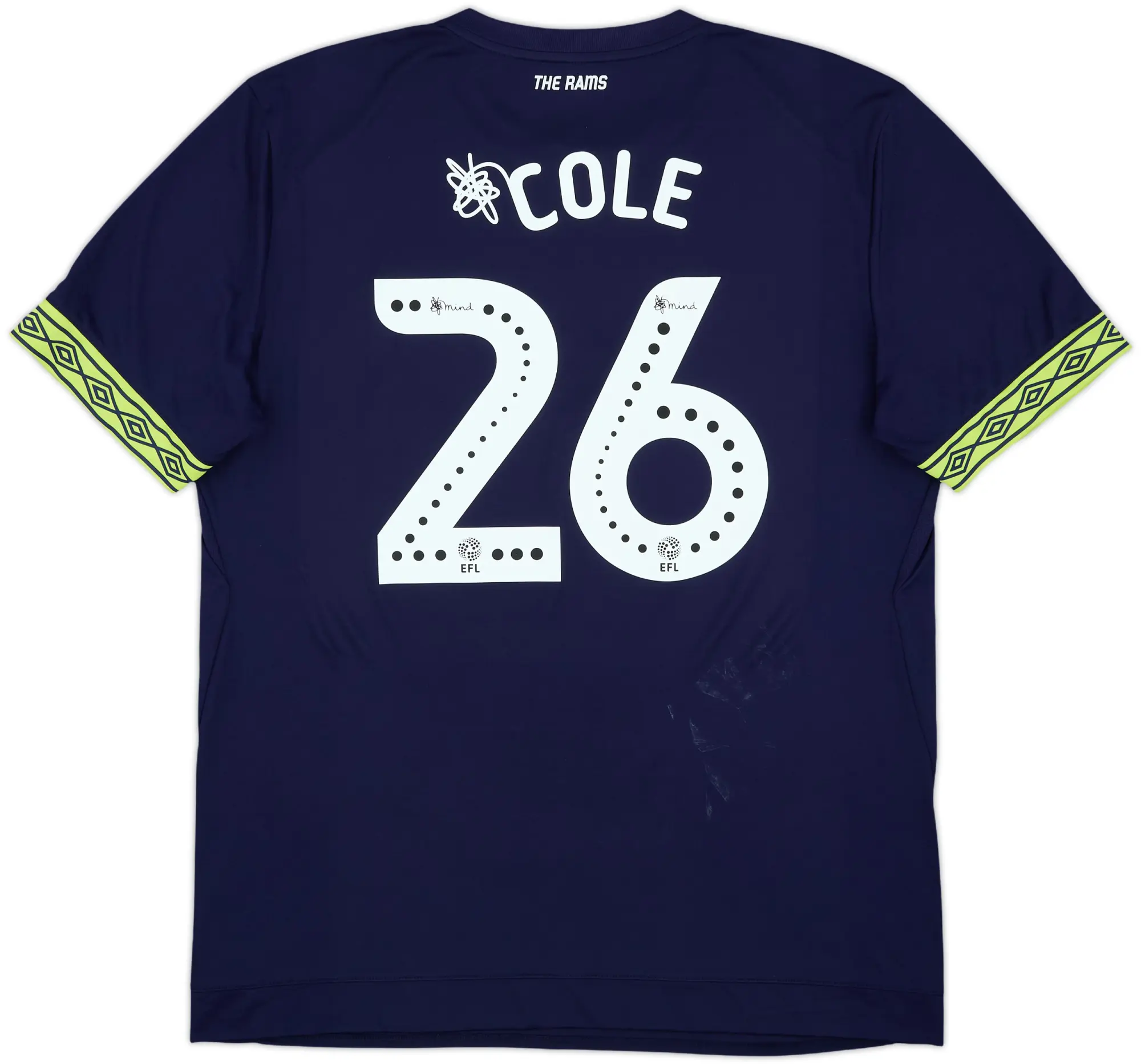 2018-19 Derby County Away Shirt Cole #26 - 7/10 - (XL)