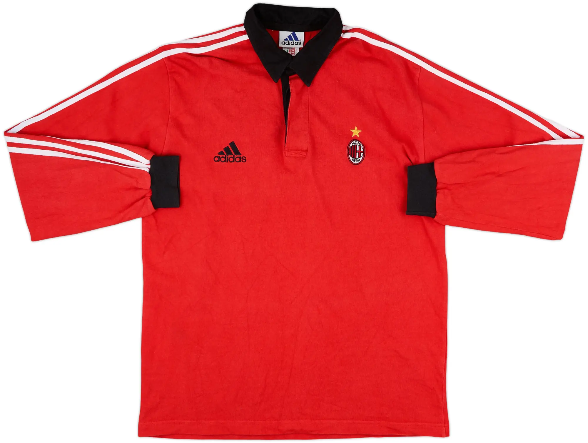 1999-00 AC Milan adidas Polo L/S Shirt - 6/10 - (M)