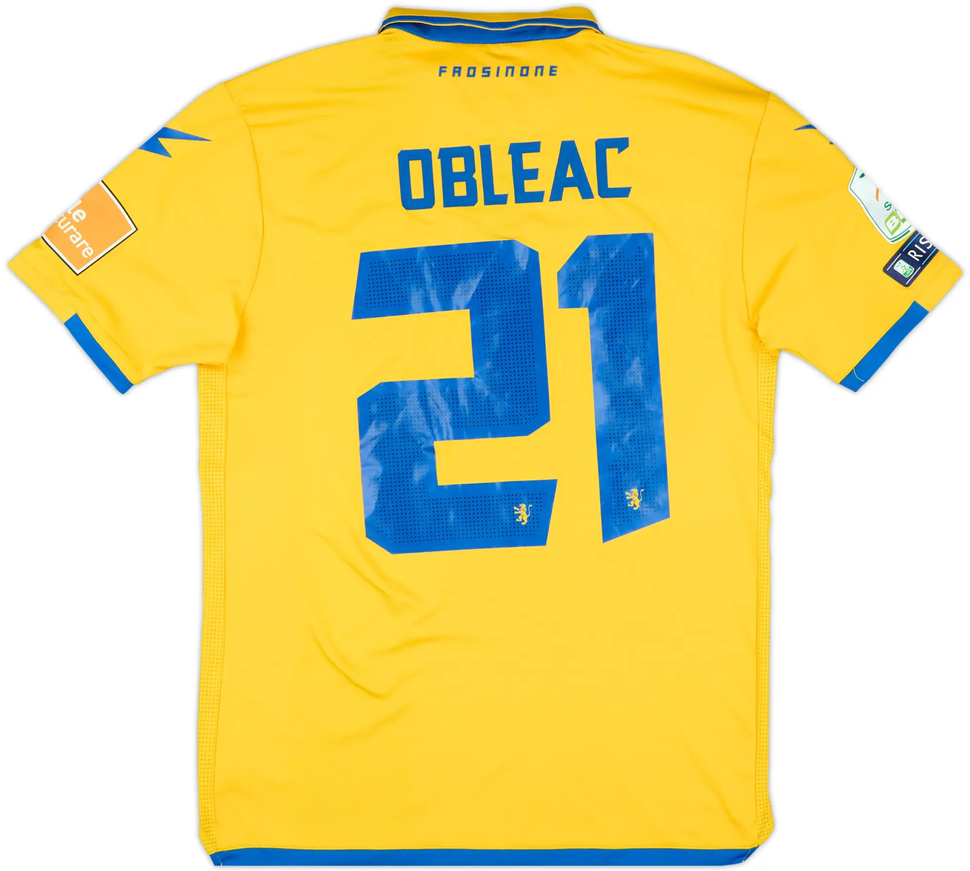 2019-20 Frosinone Match Issue Home Shirt Obleac #21