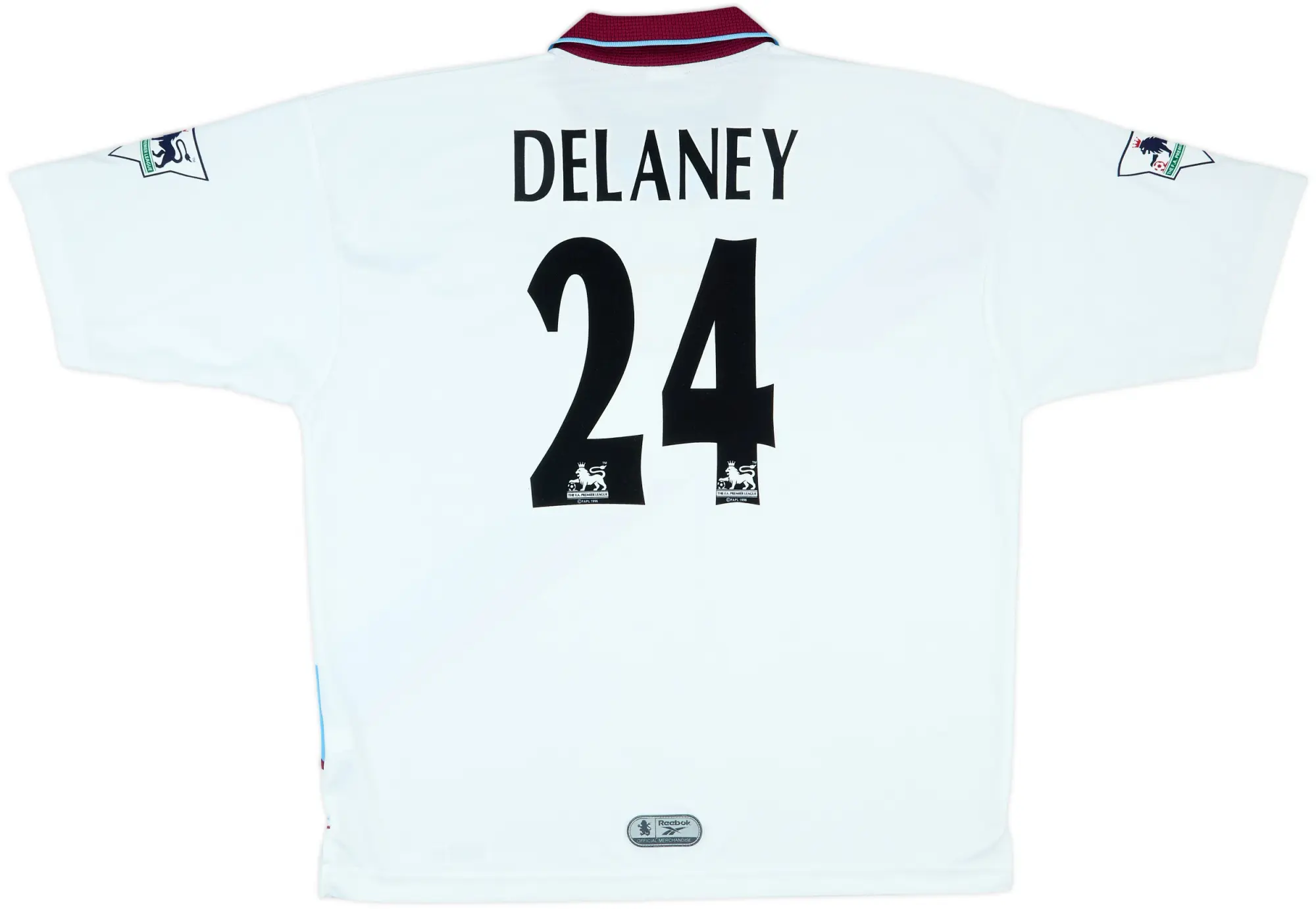 1999-00 Aston Villa 'FA Cup Final' Away Shirt Delaney #24 - 8/10 - (XL)