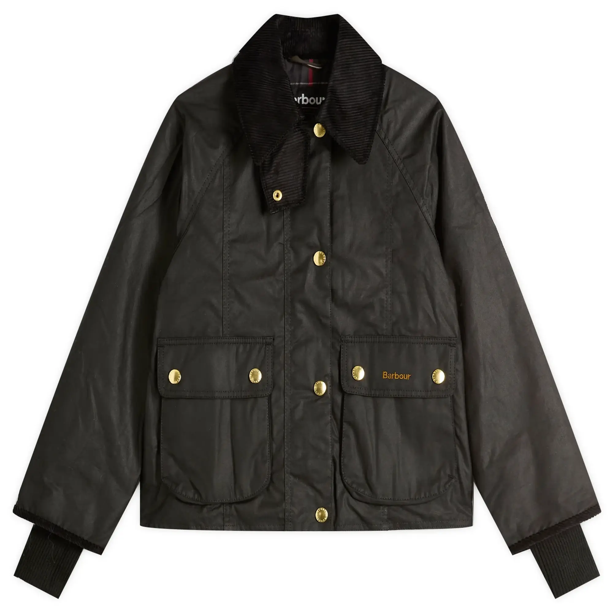 Barbour Women's Cropped Beadnell Wax Jacket Black/Classic