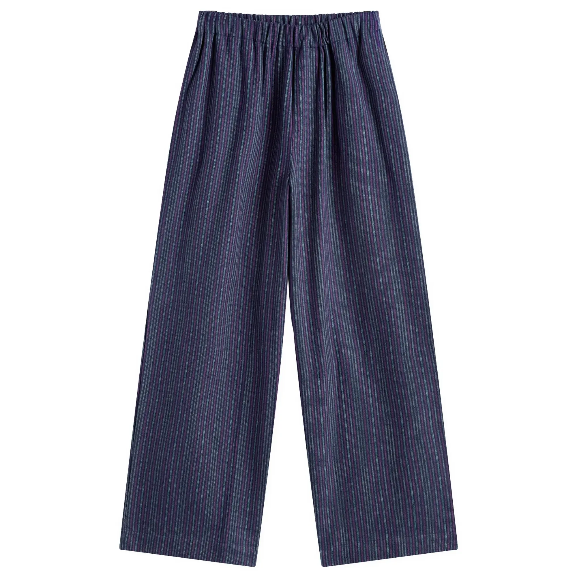 Baserange Women's Claude Flannel Trousers Purple Stripe