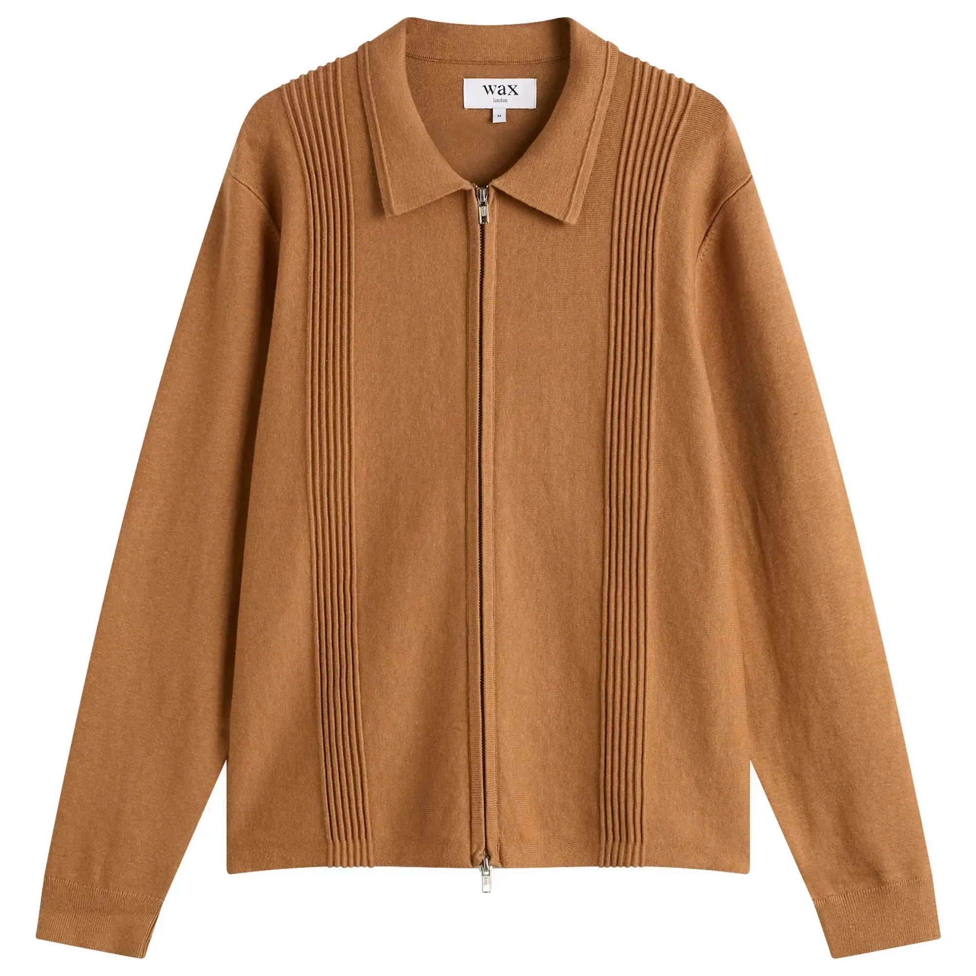 Wax London Men's Lennox Milano Zip Polo Camel
