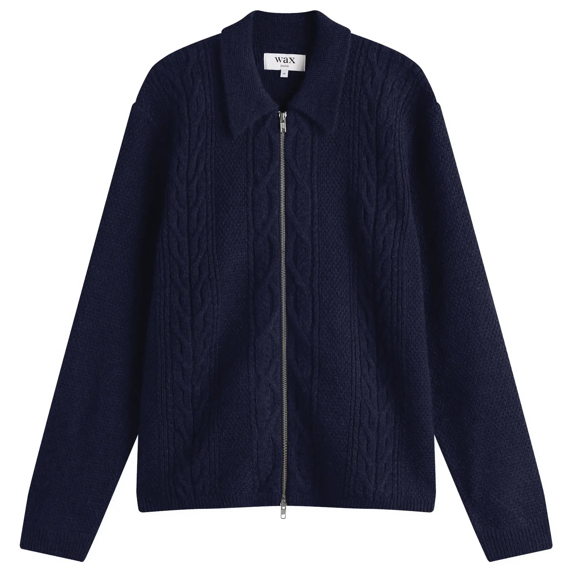 Wax London Men's Friar Zip Knit Jacket Navy