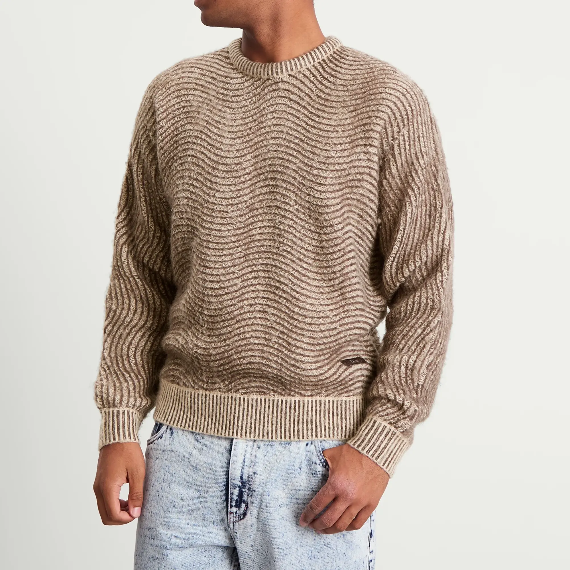 Dime Men's Mohair Wave Knit Camel
