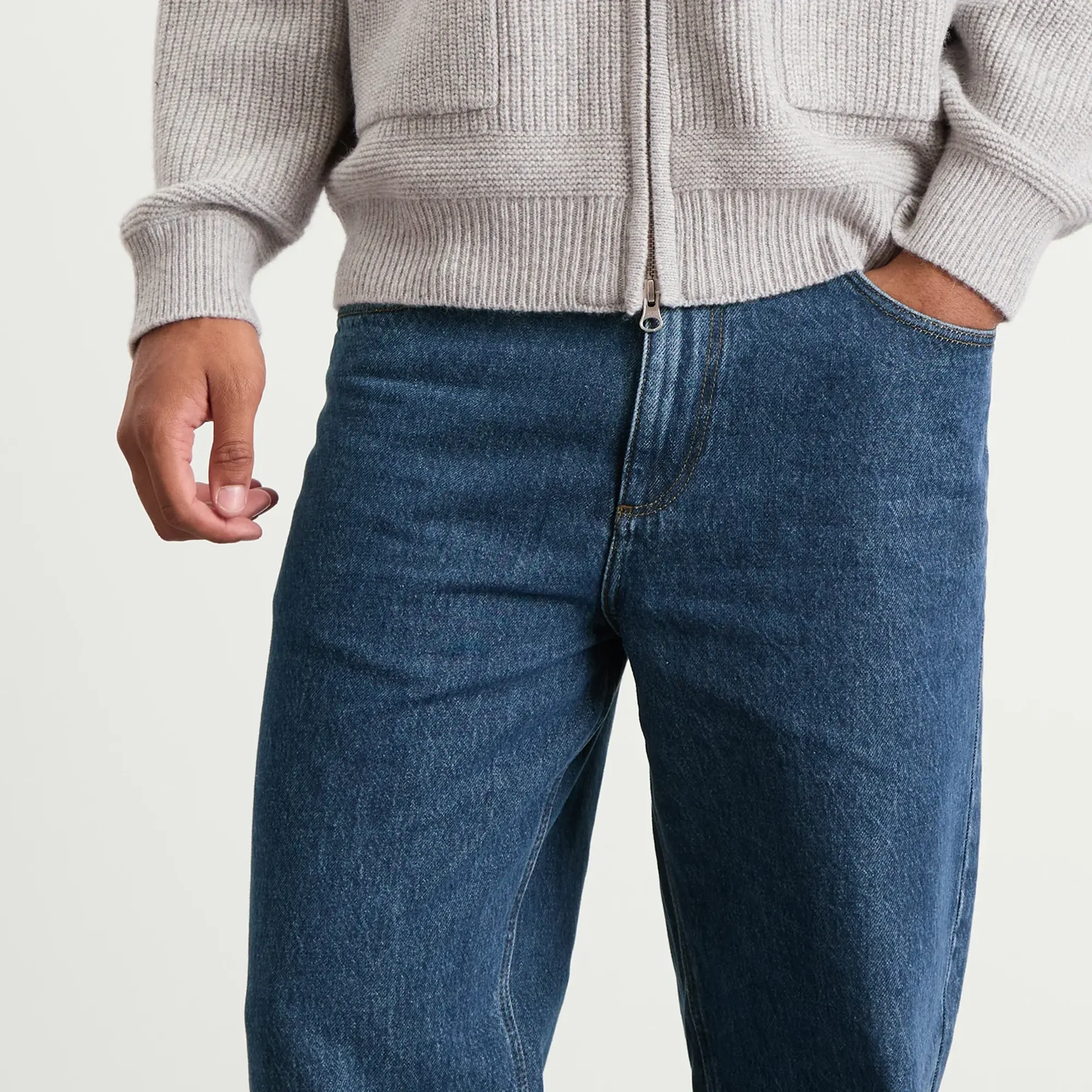 Wax London Men's Felix Loose Fit Jean 90S Blue Wash