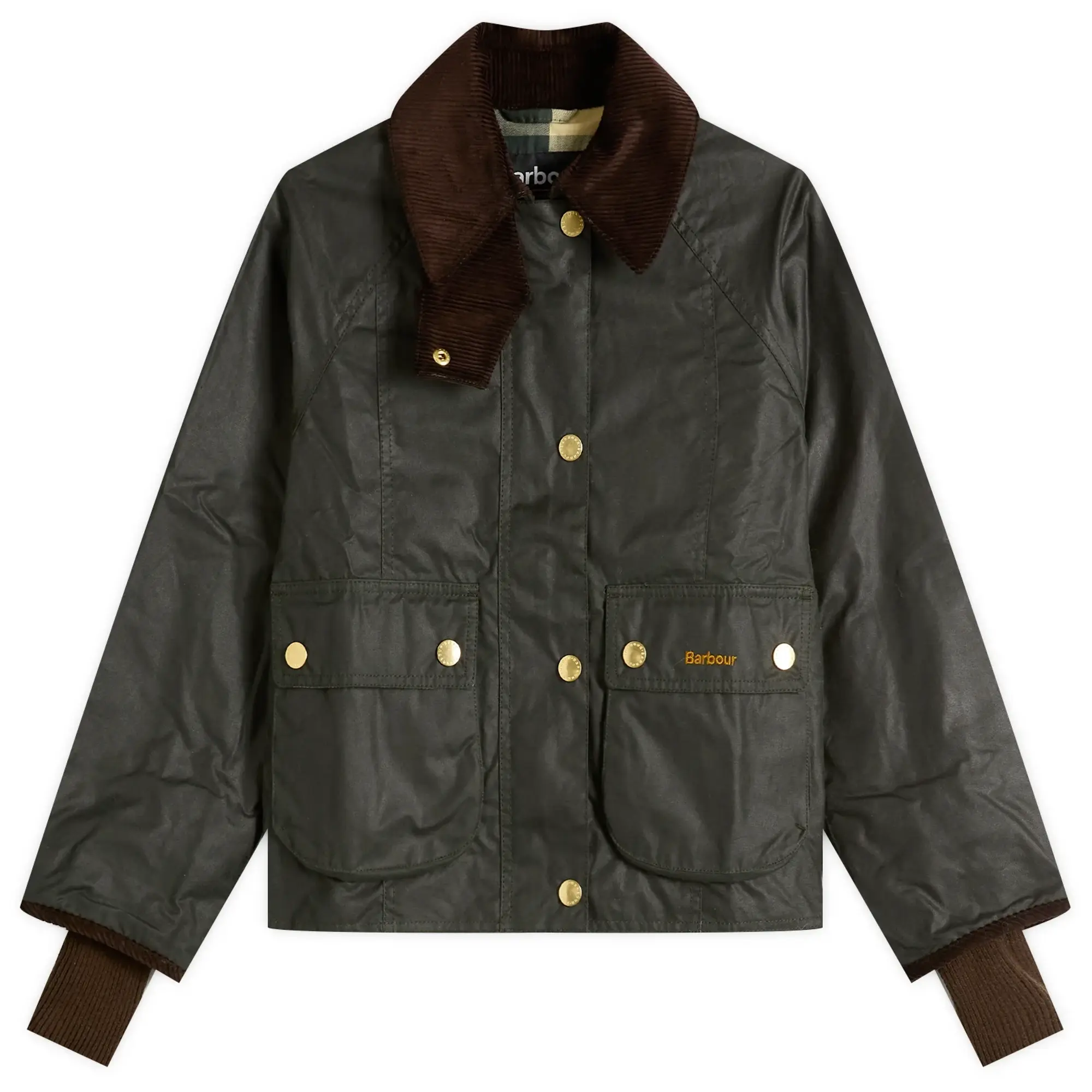 Barbour Women's Cropped Beadnell Wax Jacket Sage/Ancient