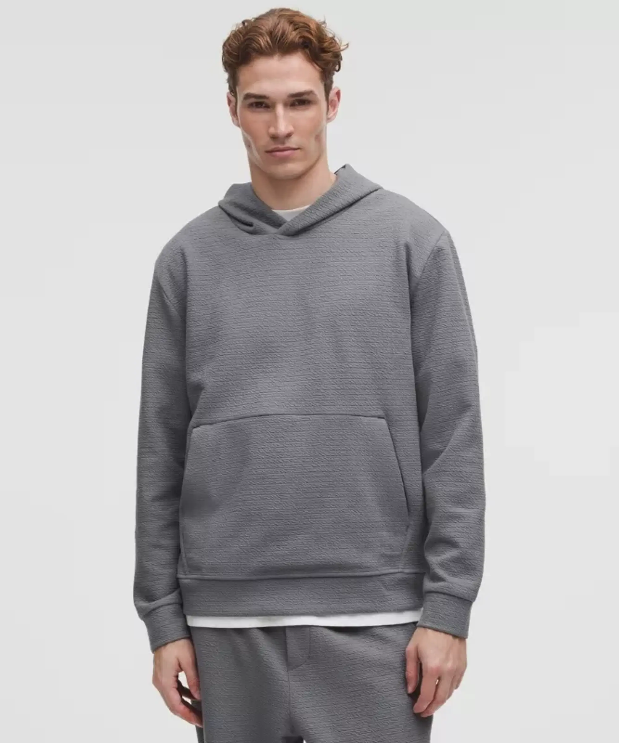 lululemon – Men's Textured Spacer Hoodie – Color Grey – Size 2XL