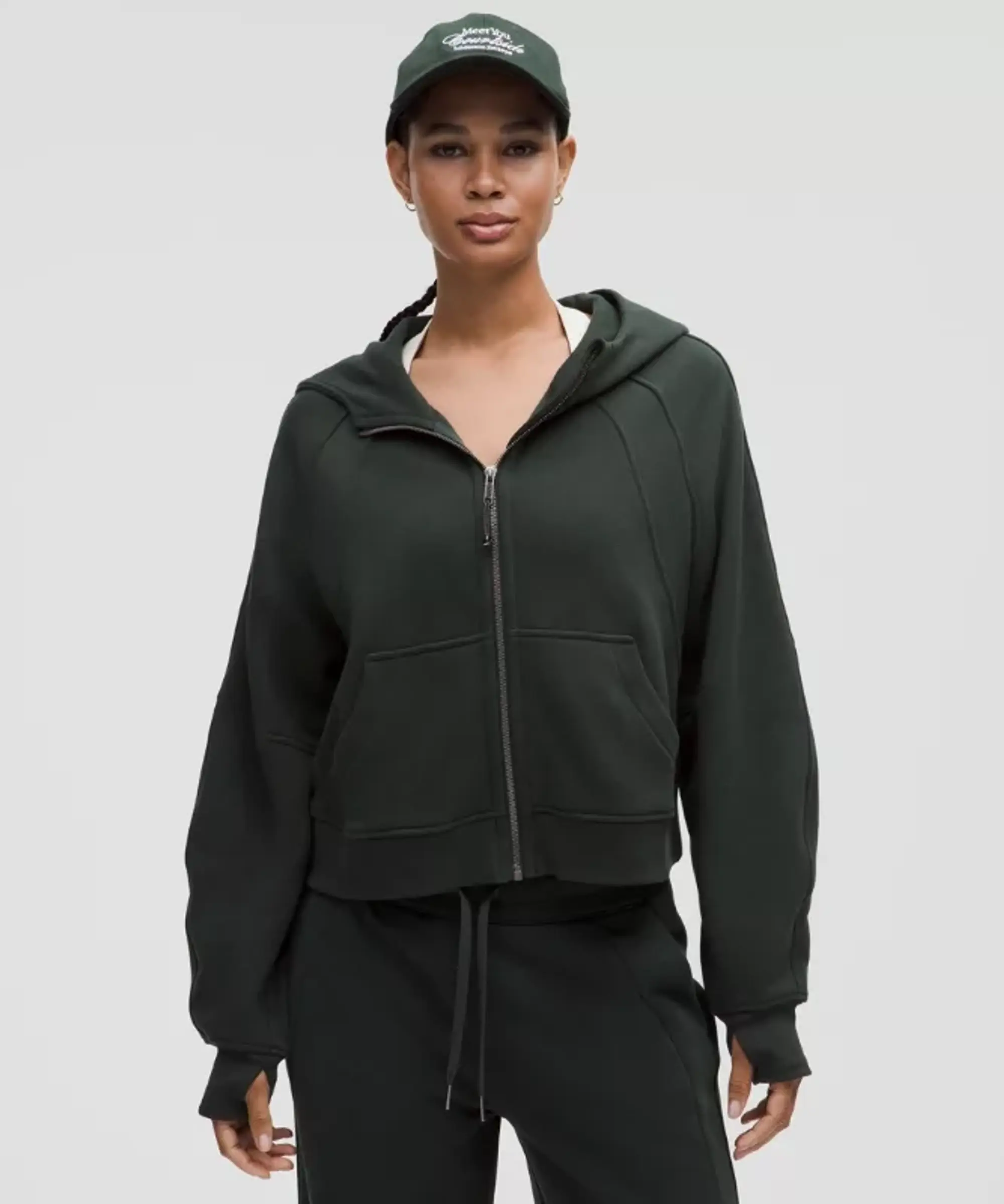 lululemon – Women's Scuba Oversized Full-Zip Hoodie – Color Green – Size XL/2XL