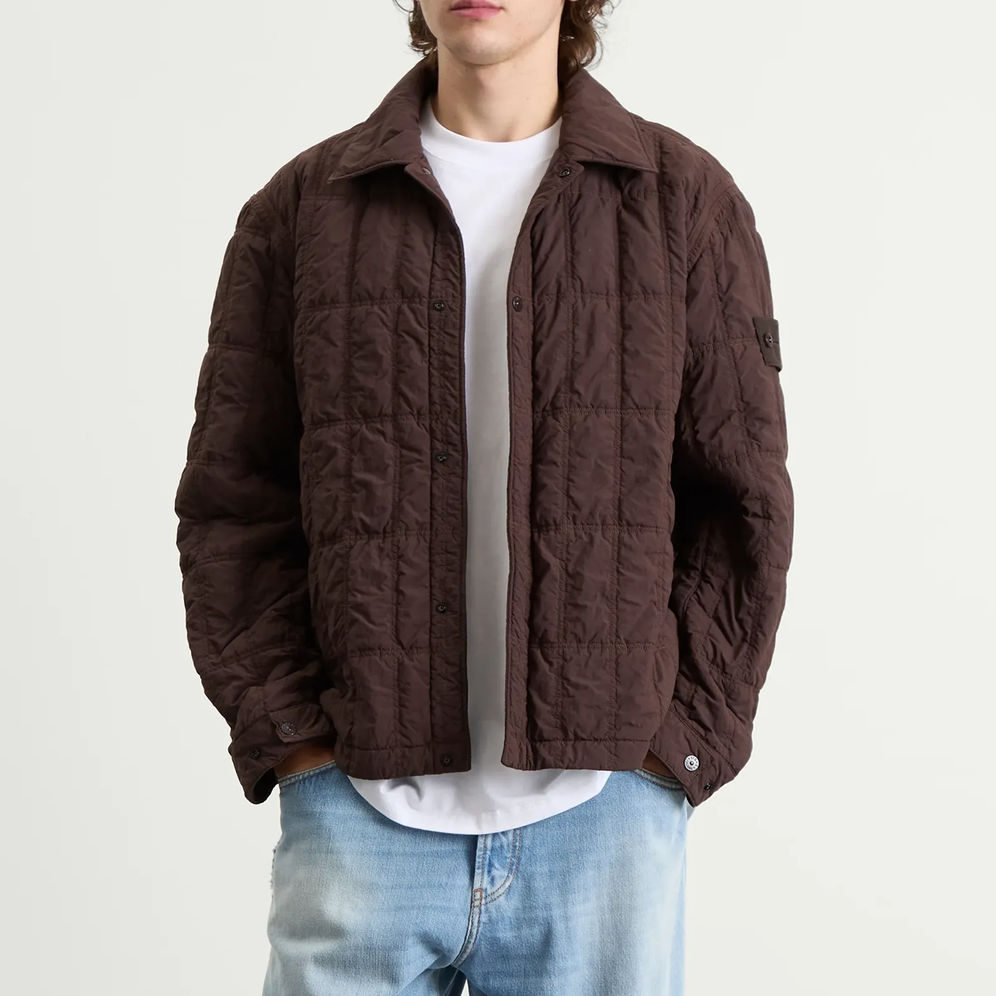 り*む様 ストーンアイランド ブラウンジャケットGHOST Stone Island Men's Ghost Nylon Smerigliato PrimaLoft Jacket Dark