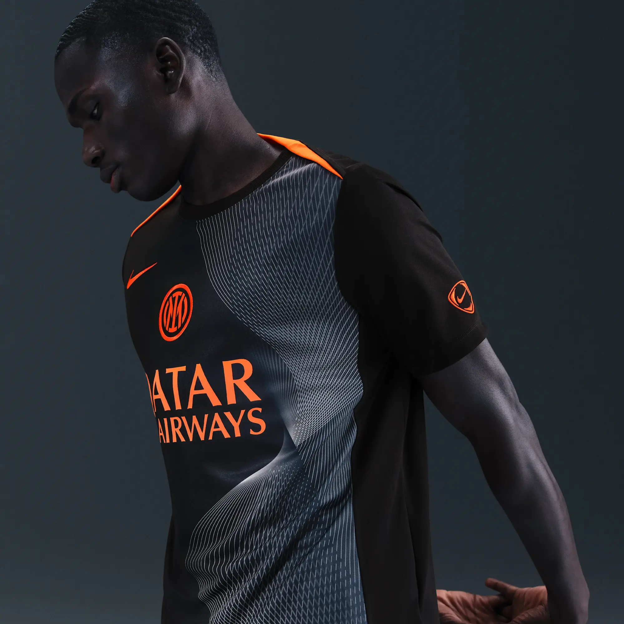 Inter Milan Academy Pro Third Men's Nike Dri-FIT Total 90 Football Pre-Match Top - Black - Polyester