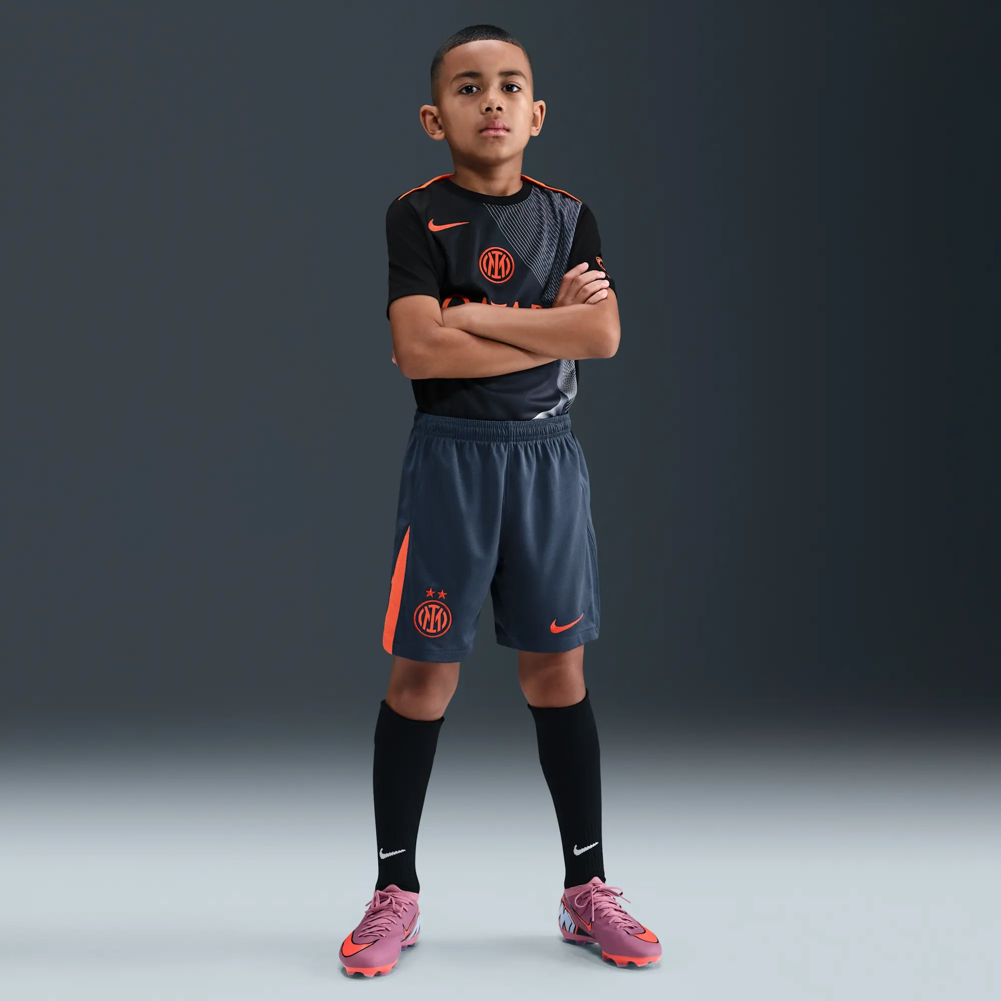 Inter Milan 2025/26 Stadium Third Older Kids' Nike Dri-FIT Total 90 Football Replica Shorts - Blue - Polyester