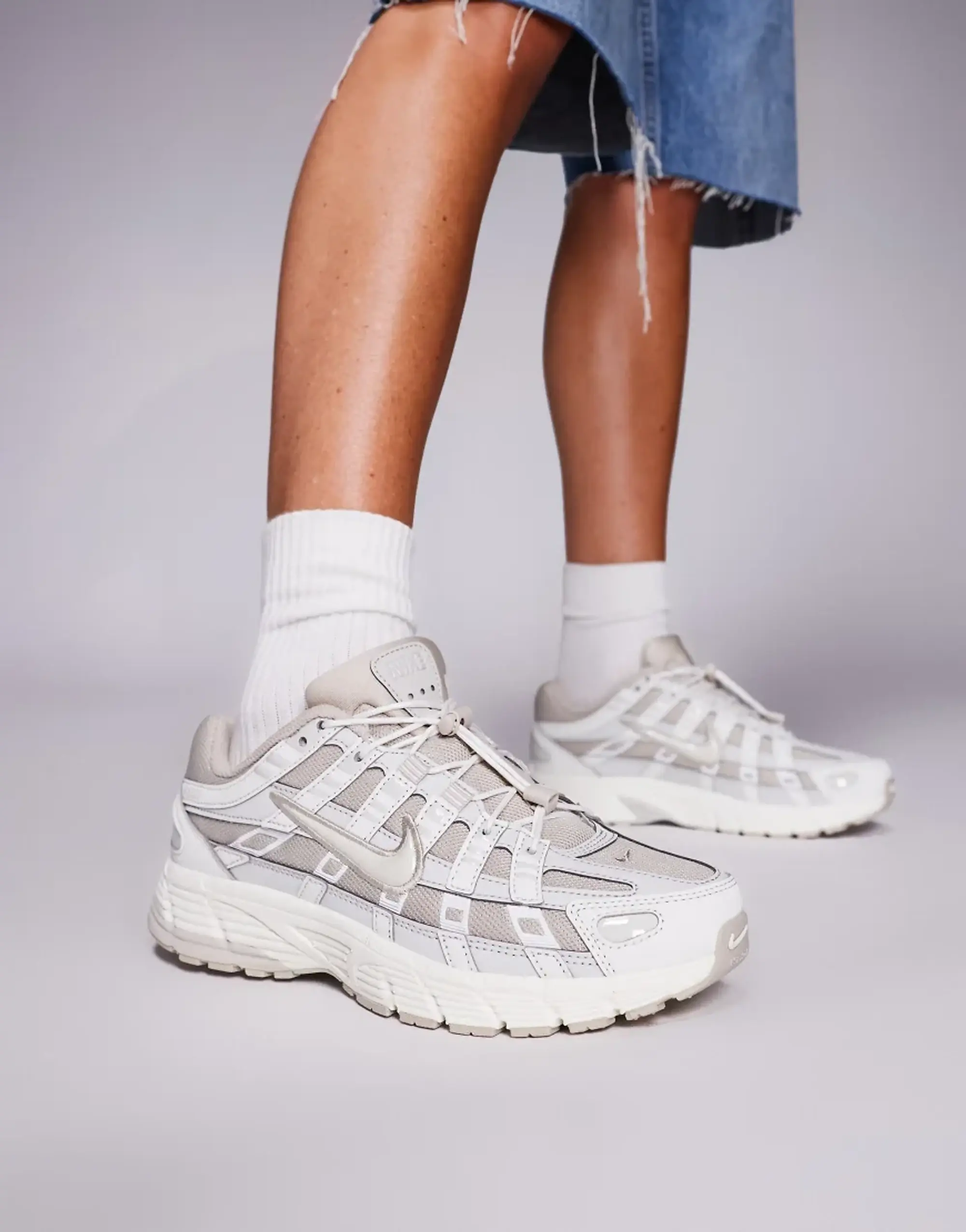 Nike P-6000 Utility Trainers In Off White And Beige