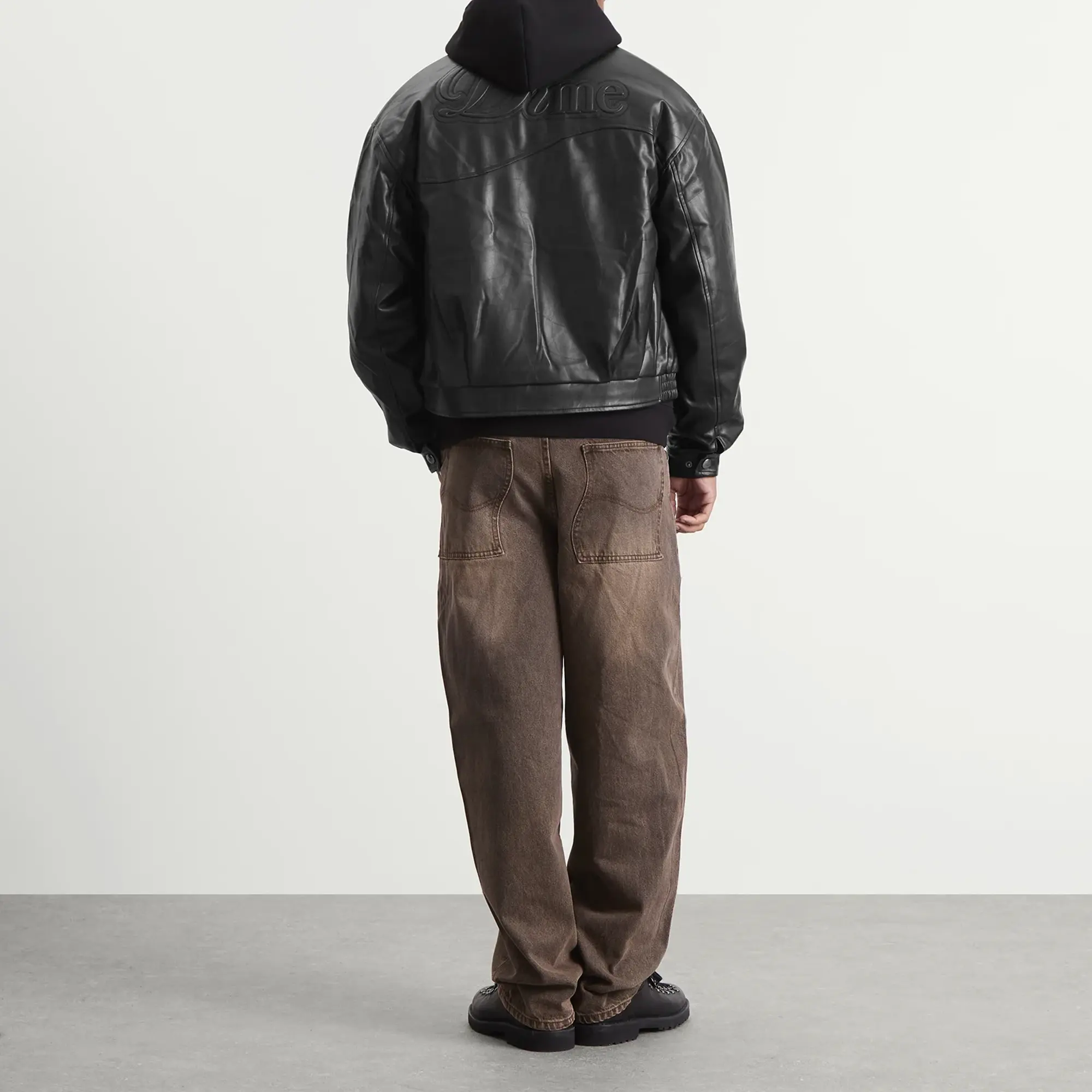 Dime Men's Debossed Wavy Jacket Black
