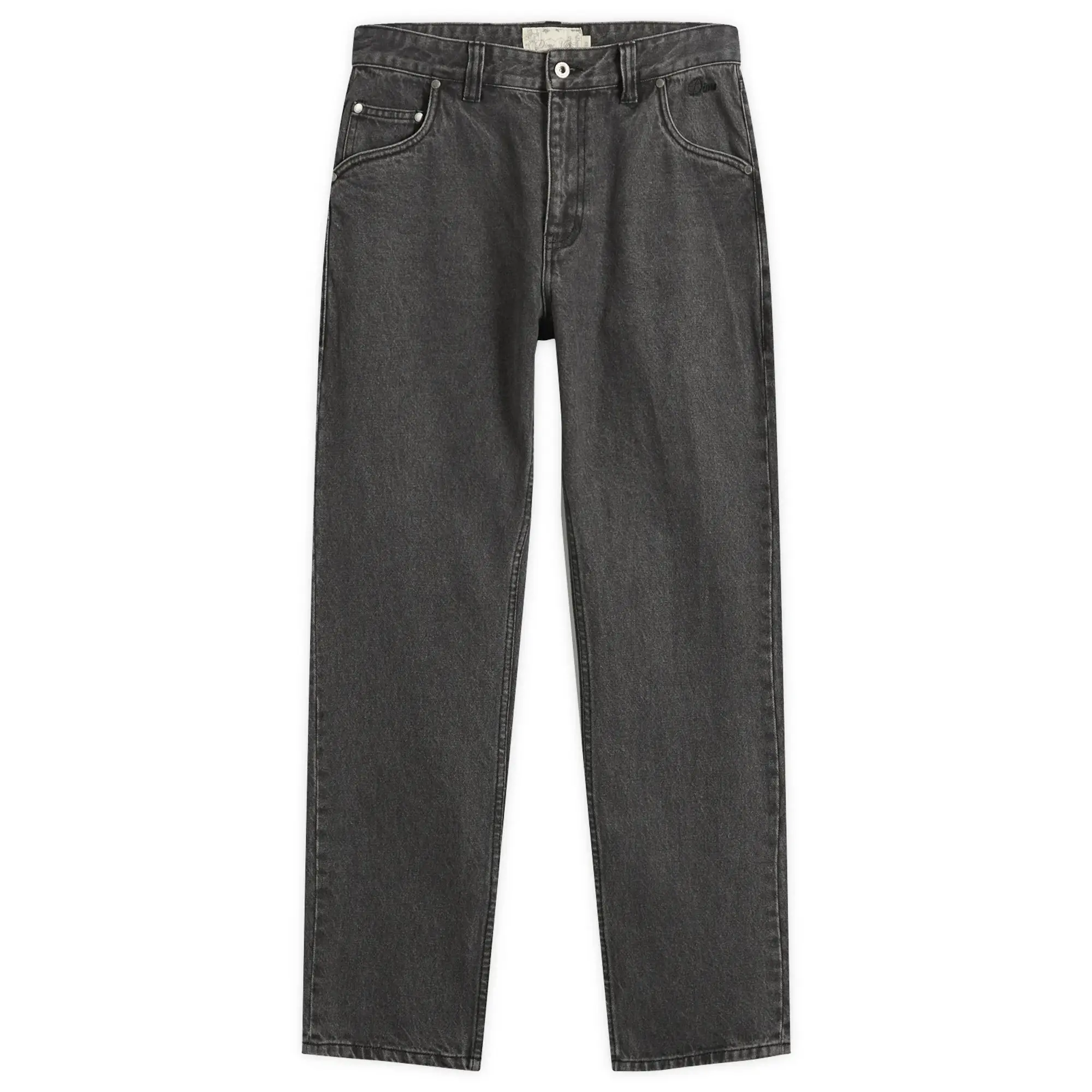 Dime Men's Straight Denim Pants Faded Black
