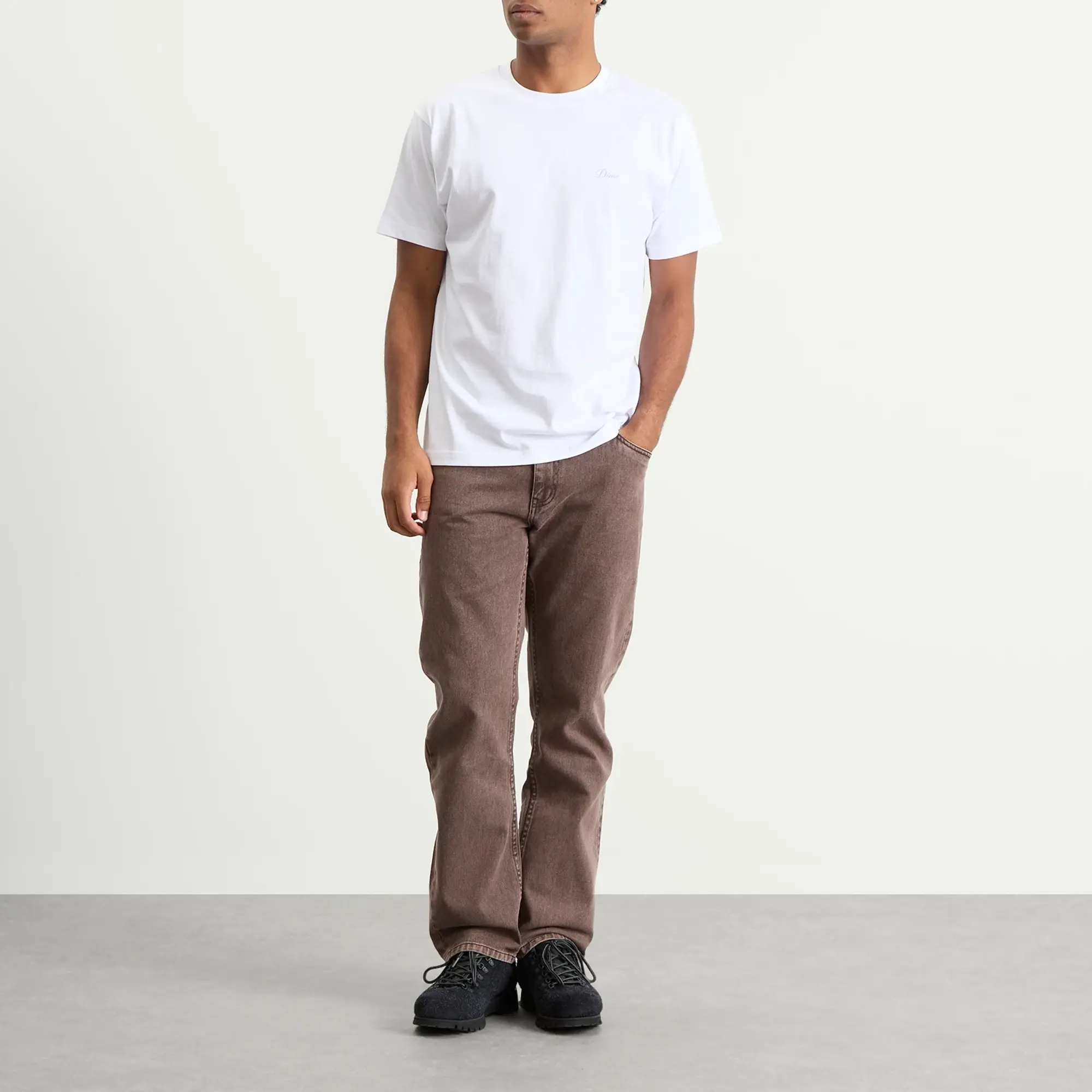 Dime Men's Cursive Small Logo T-Shirt White