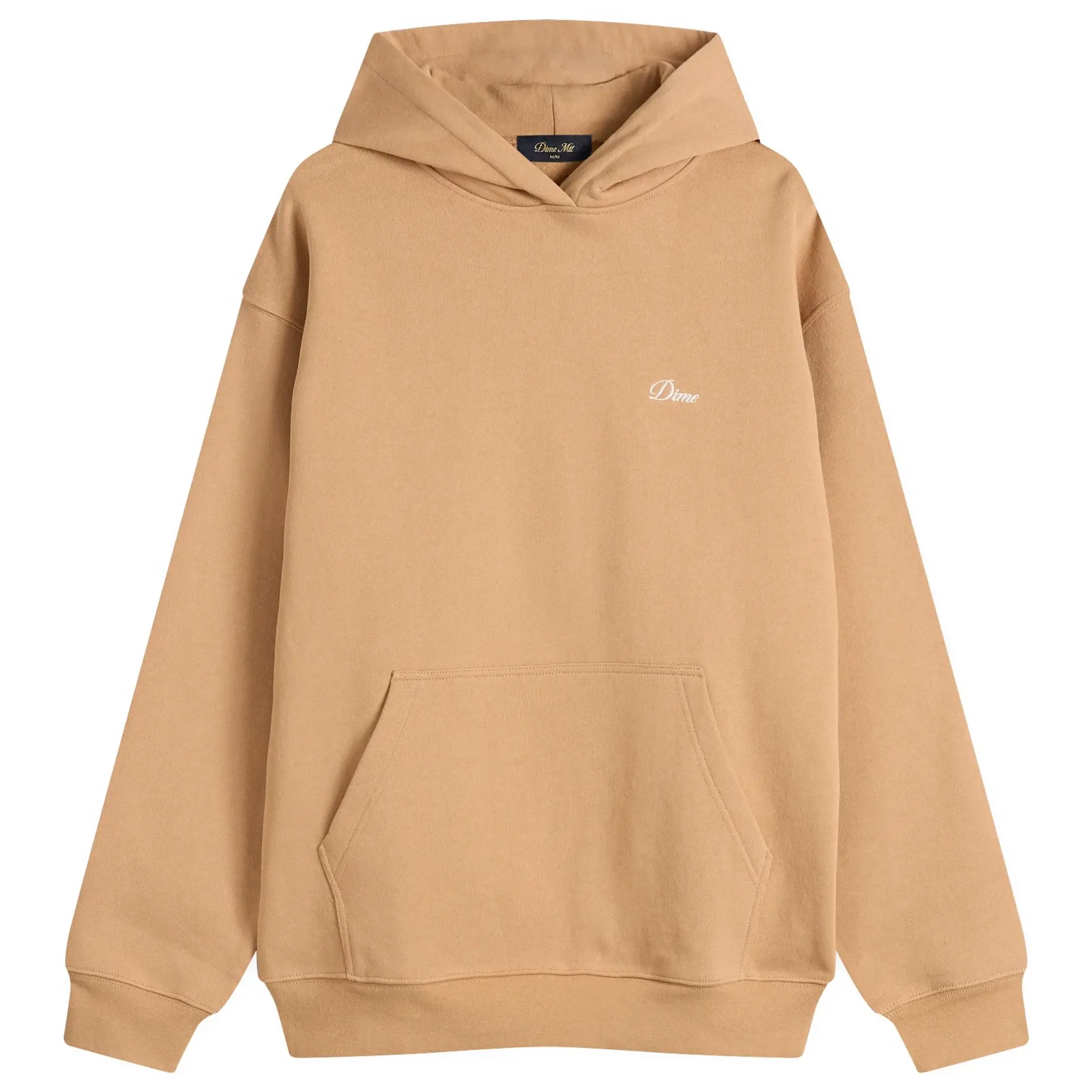 Dime Men's Cursive Small Logo Hoodie Hazelnut