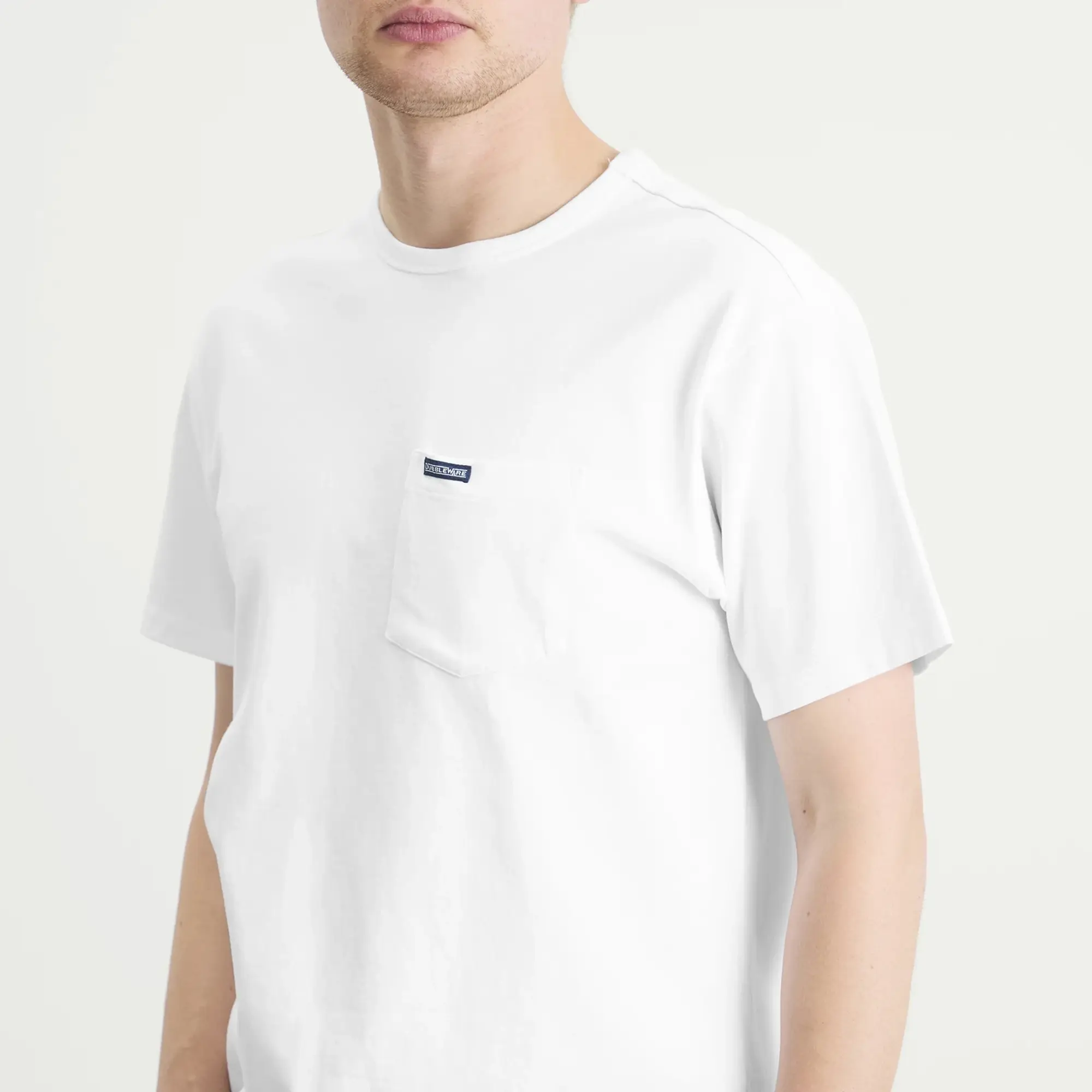Dubbleware Men's Pocket Label T-Shirt White