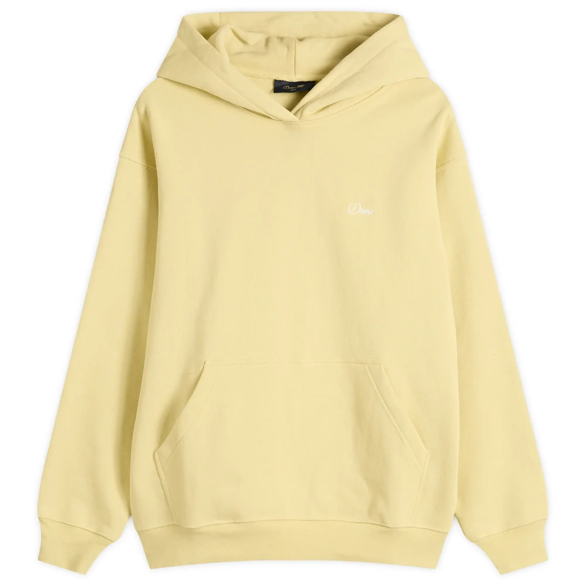 Dime Men's Cursive Small Logo Hoodie Cloud Cream