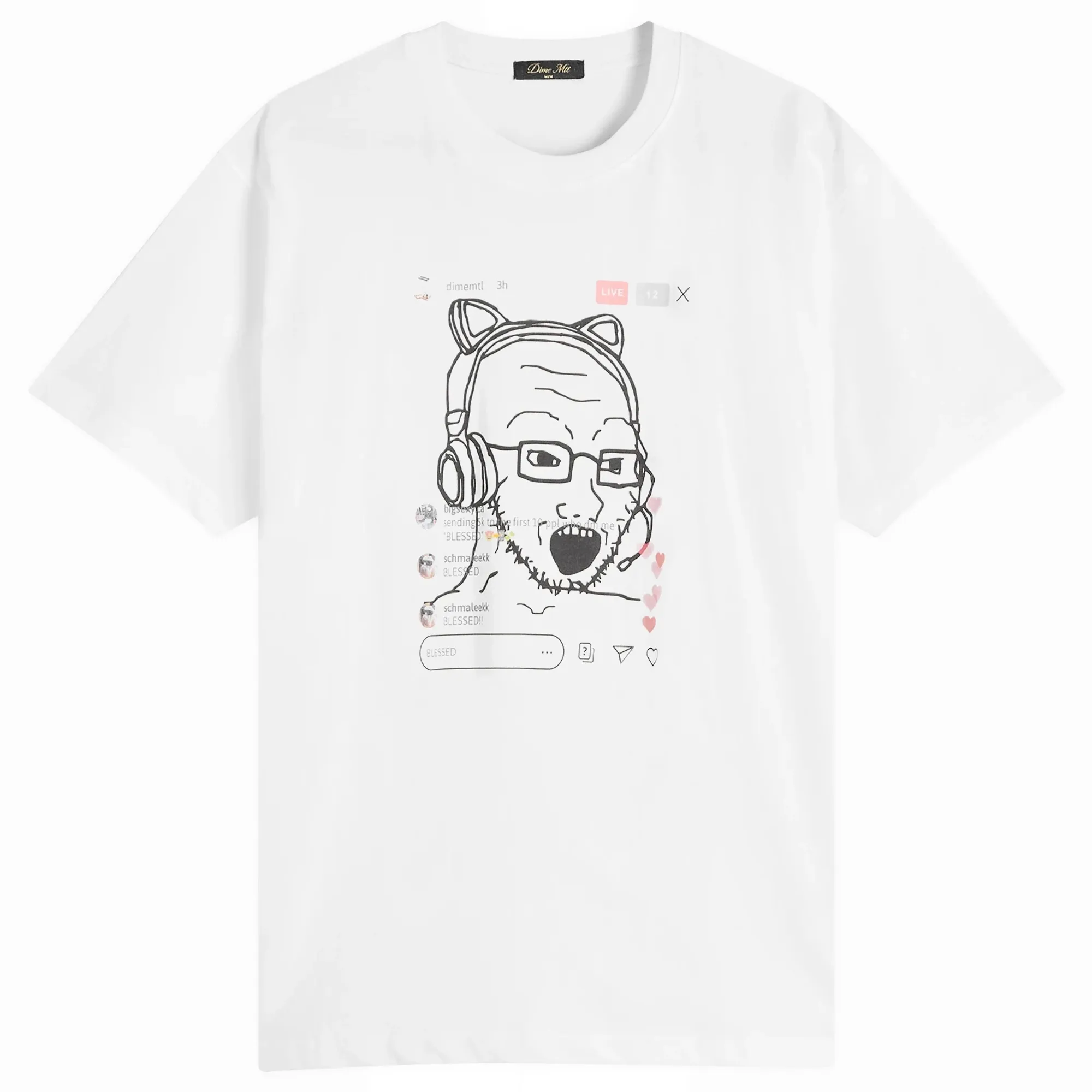 Dime Men's Live T-Shirt White