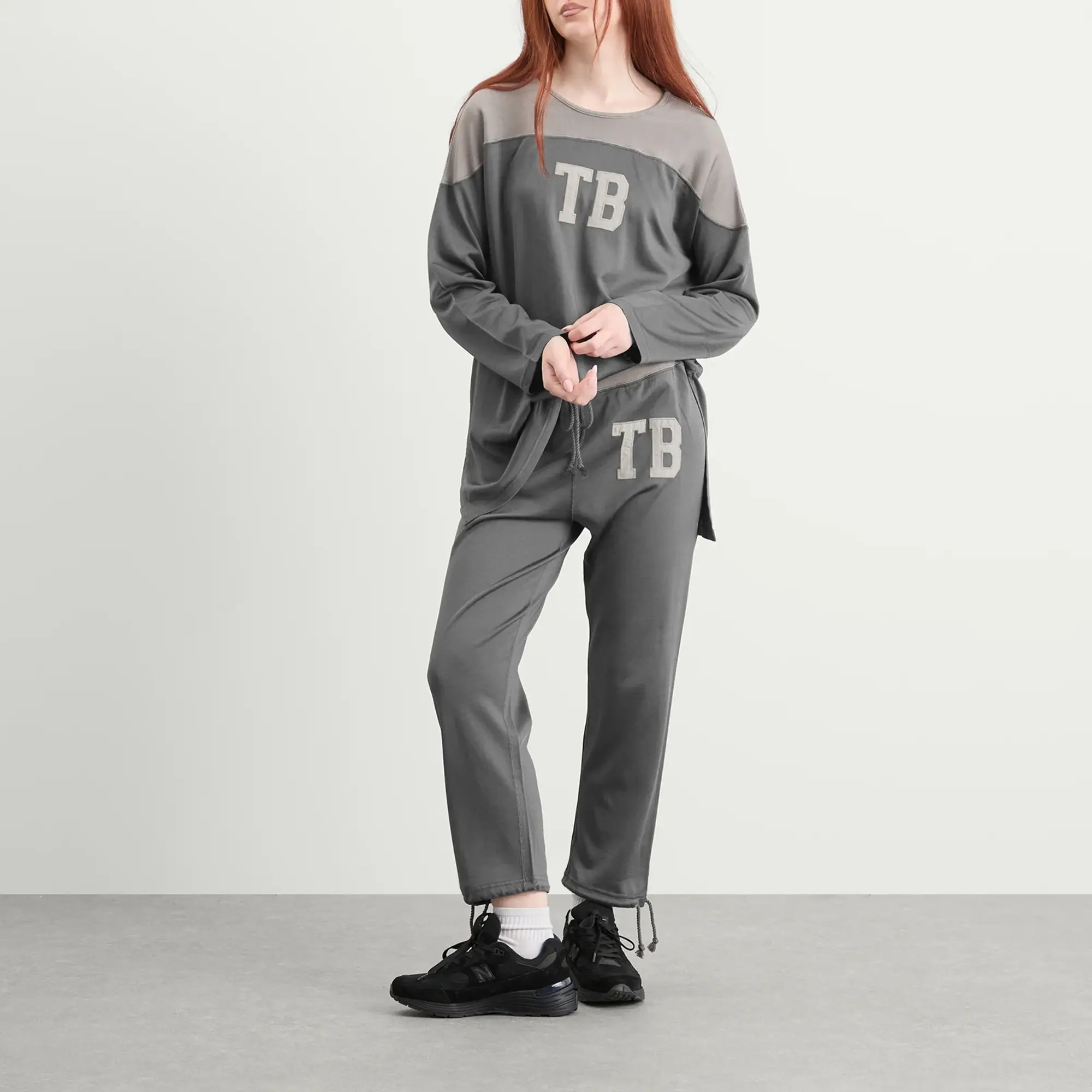 Beams Boy Women's Logo Easy Pants Grey