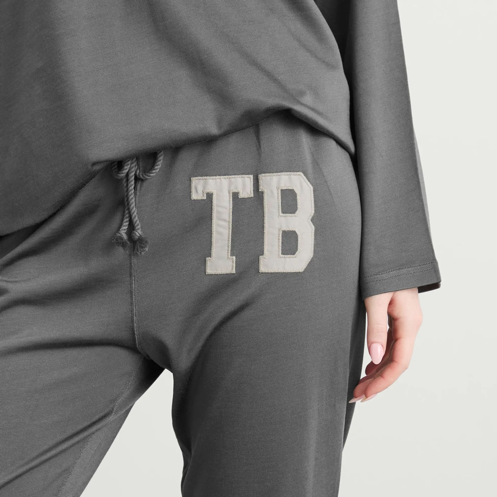 Beams Boy Women's Logo Easy Pants Grey