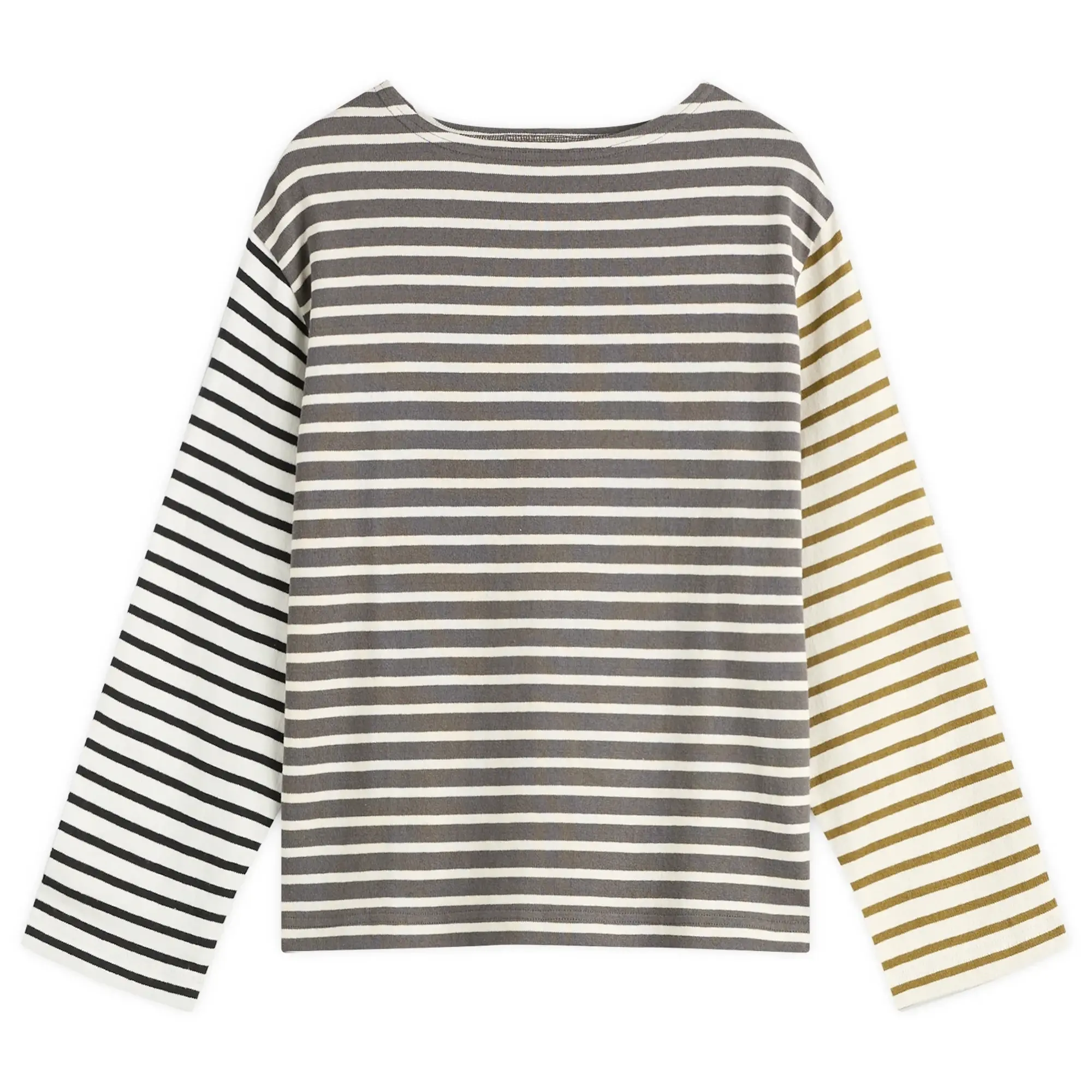 Beams Boy Women's Elbow Patch Basque Long Sleeve T-Shirt Multi