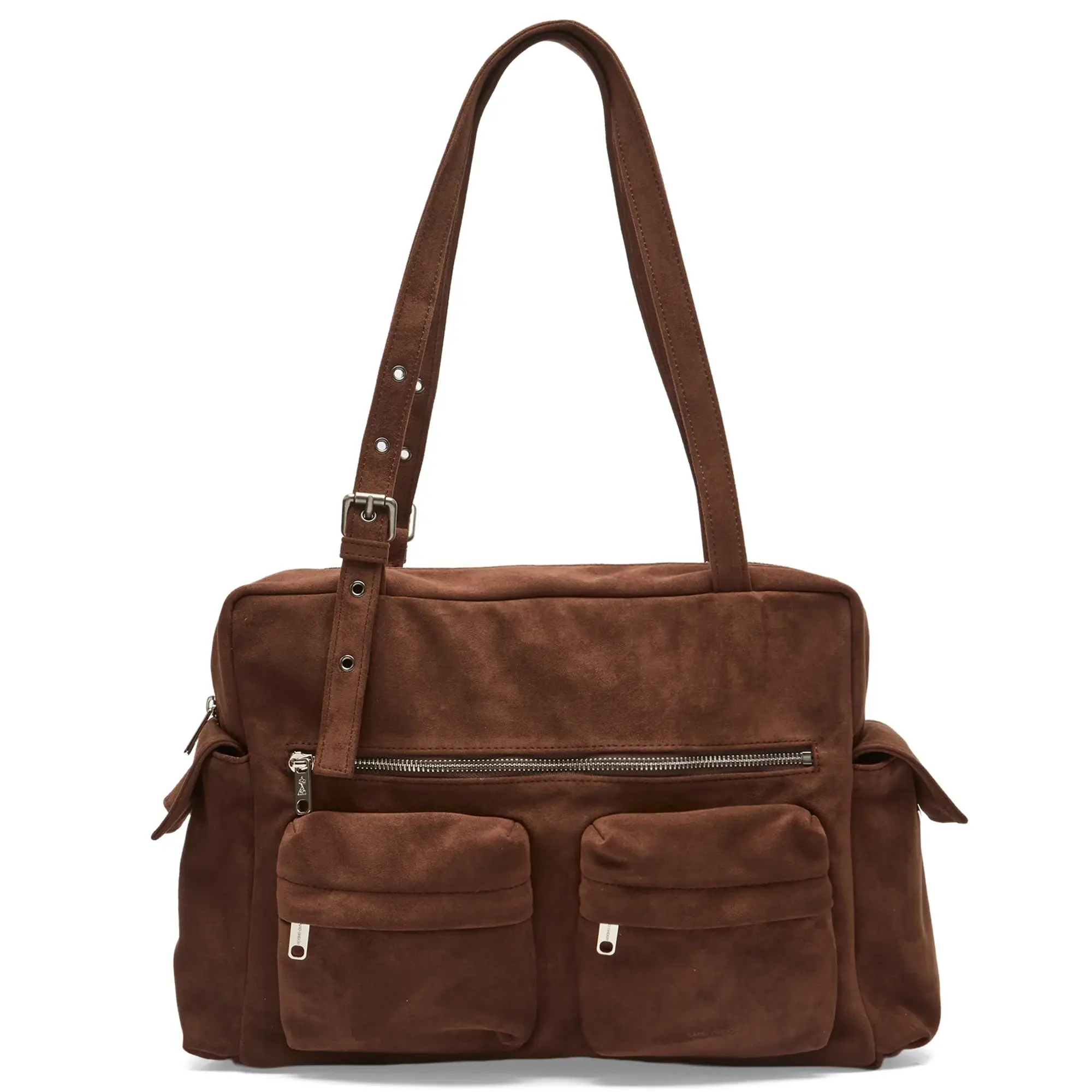 SAMO ONDOH Women's Pocket Utility Bag - Large Suede Brown