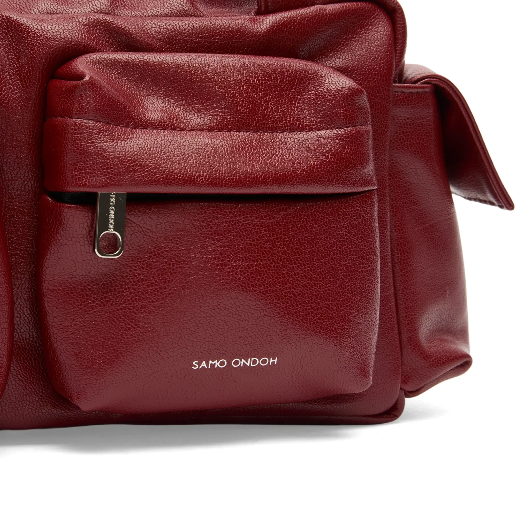 SAMO ONDOH Women's Pocket Utility Shoulder Bag - Medium Red