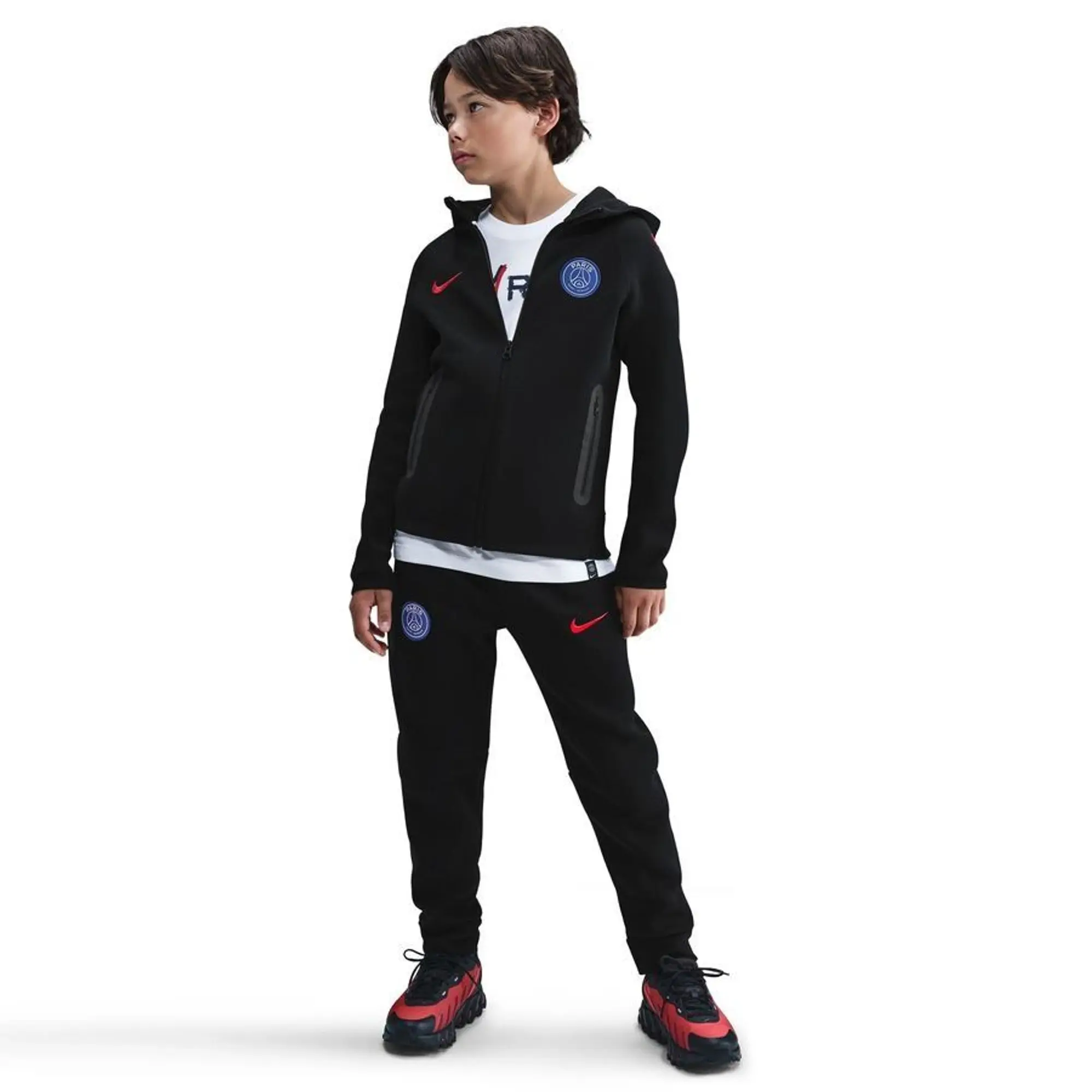 PSG Nike Tech Fleece Hoodie - Black - Kids