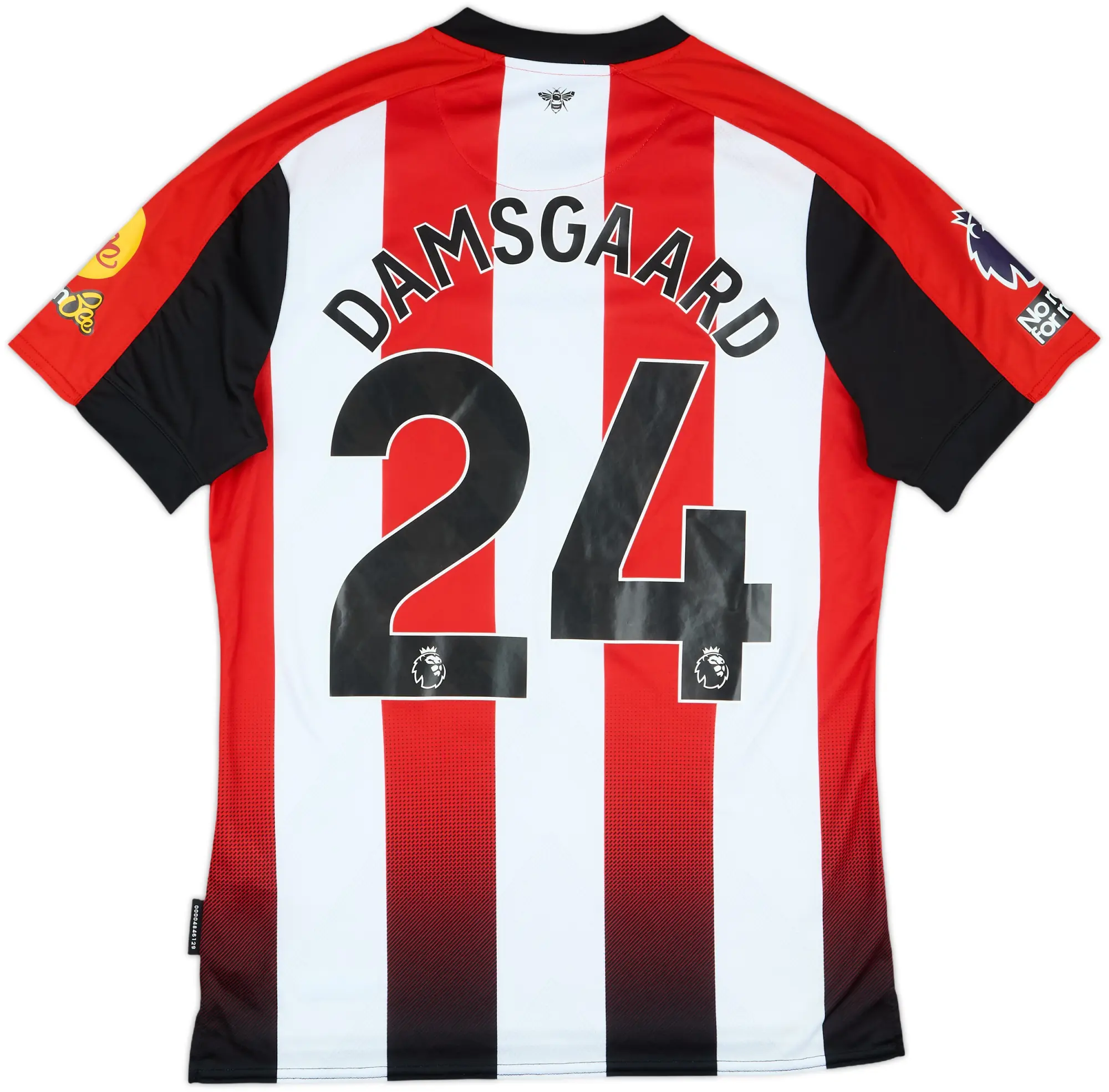 2024-25 Brentford Match Issue Home Shirt Damsgaard #24