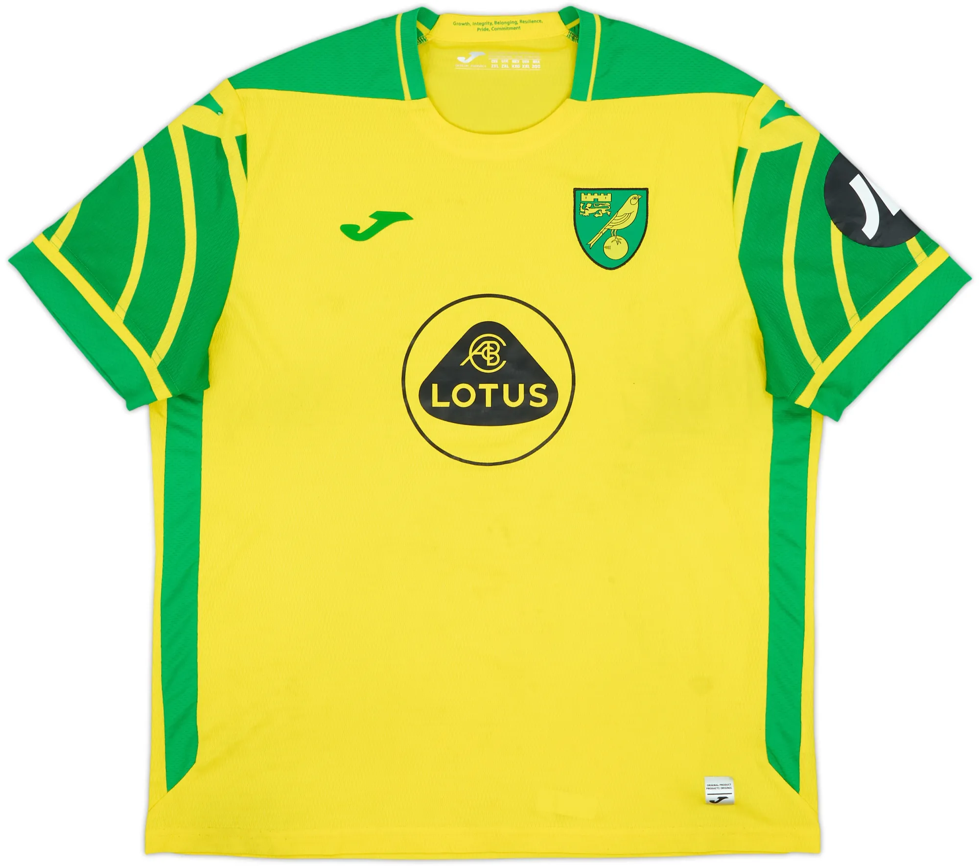 Joma Norwich City Mens SS Home Shirt 2021/22
