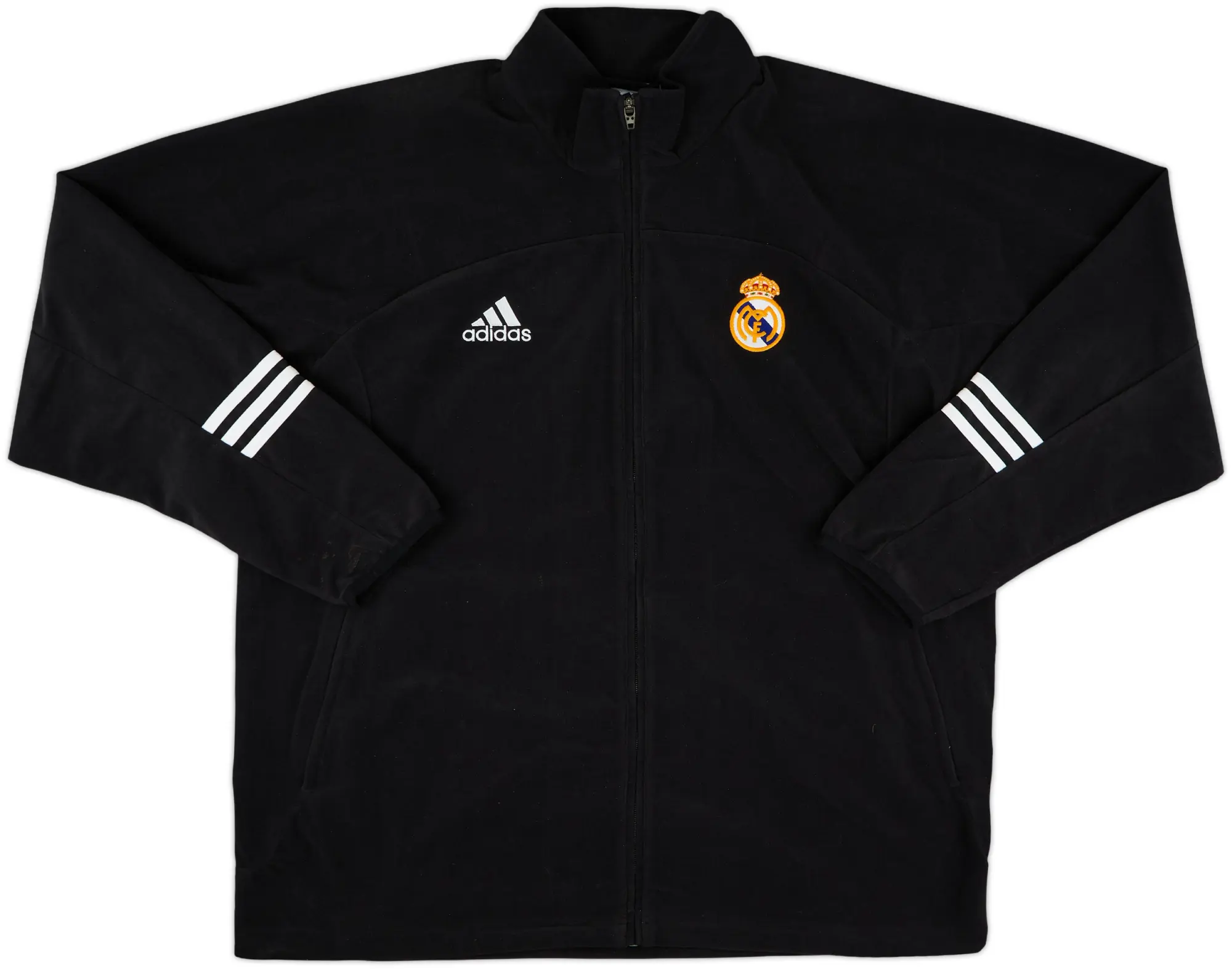 2002 Real Madrid Centenary adidas Fleece Track Jacket - 9/10 - (L)