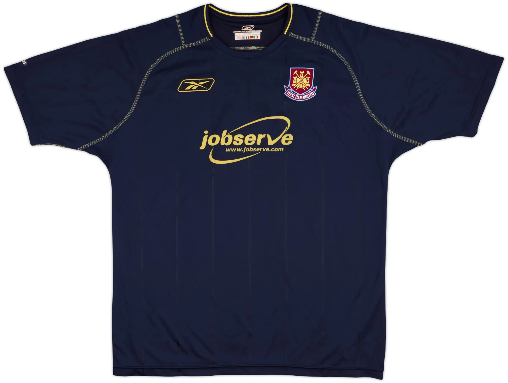 Reebok West Ham United Mens SS Away Shirt 2003/04