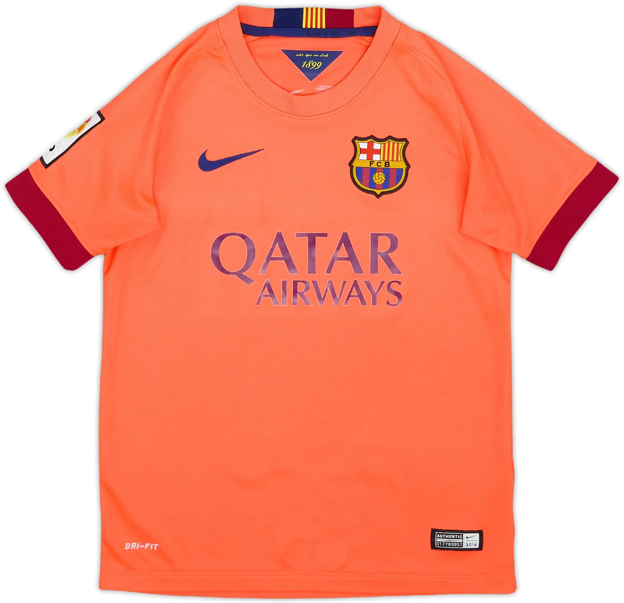 Nike Barcelona Boys SS Away Shirt 2014/15