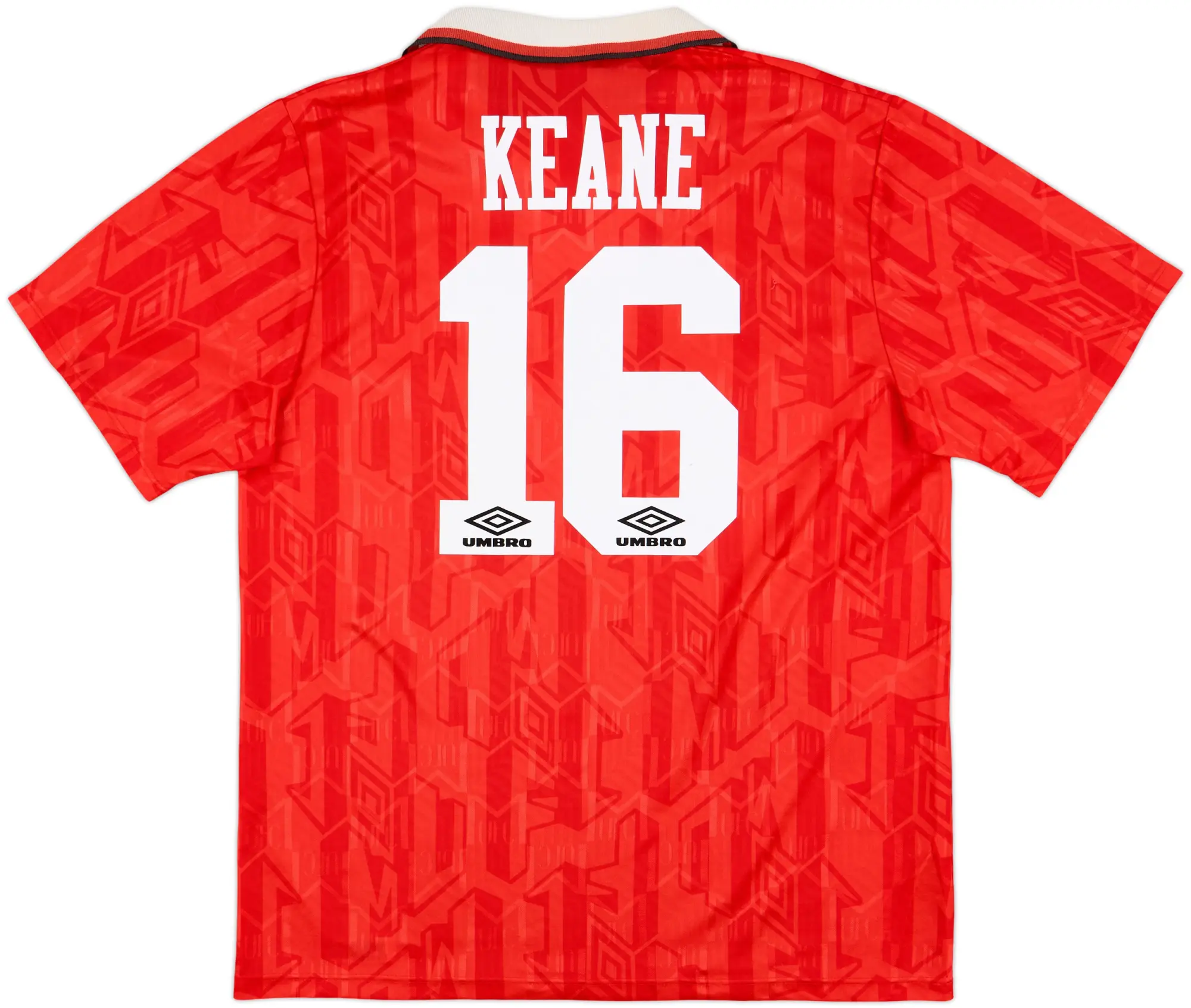 1992-94 Manchester United Home Shirt Keane #16 - 8/10 - (XL)