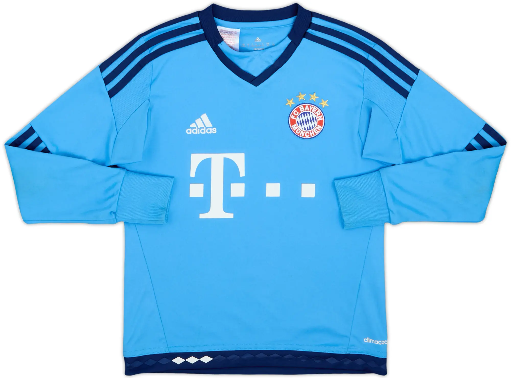 adidas Bayern Munich Boys LS Goalkeeper Home Shirt 2015/16