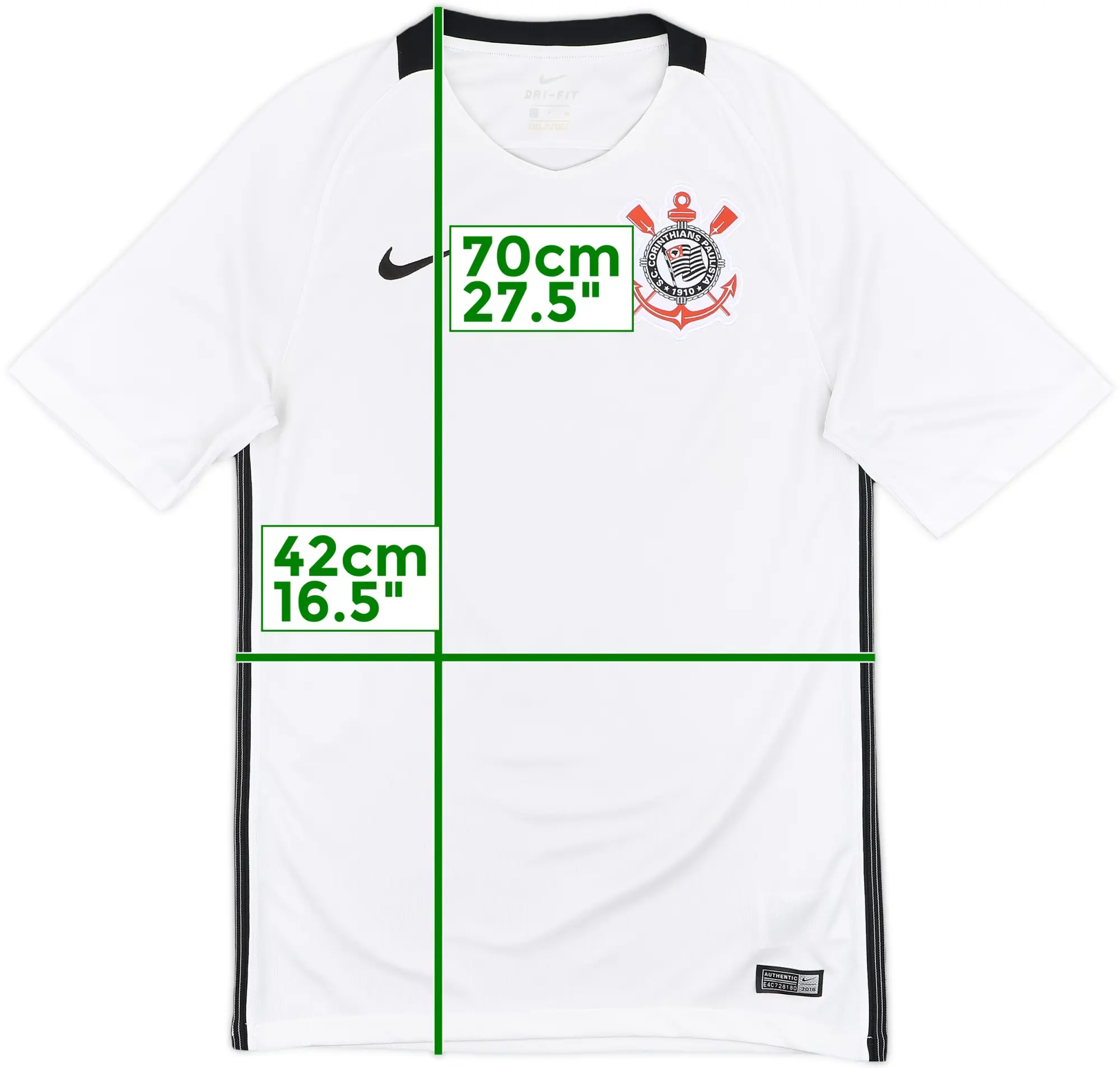 2016 Corinthians Home Shirt - 8/10 - (S)