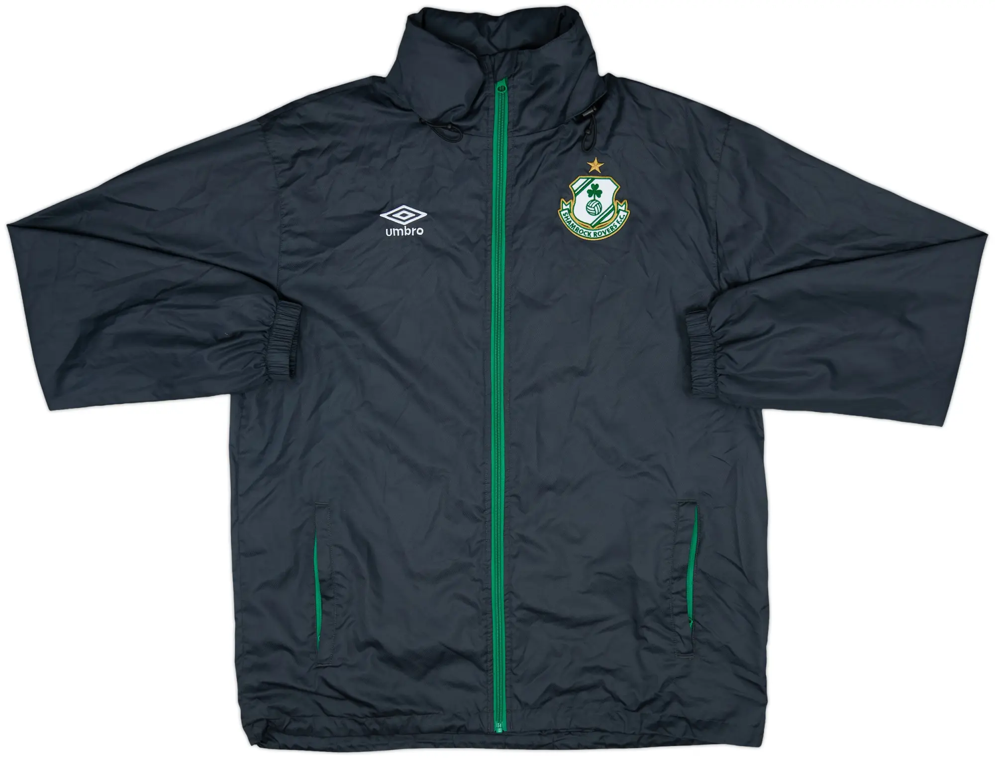 2011-12 Shamrock Rovers Umbro Hooded Rain Jacket - 8/10 - (M)