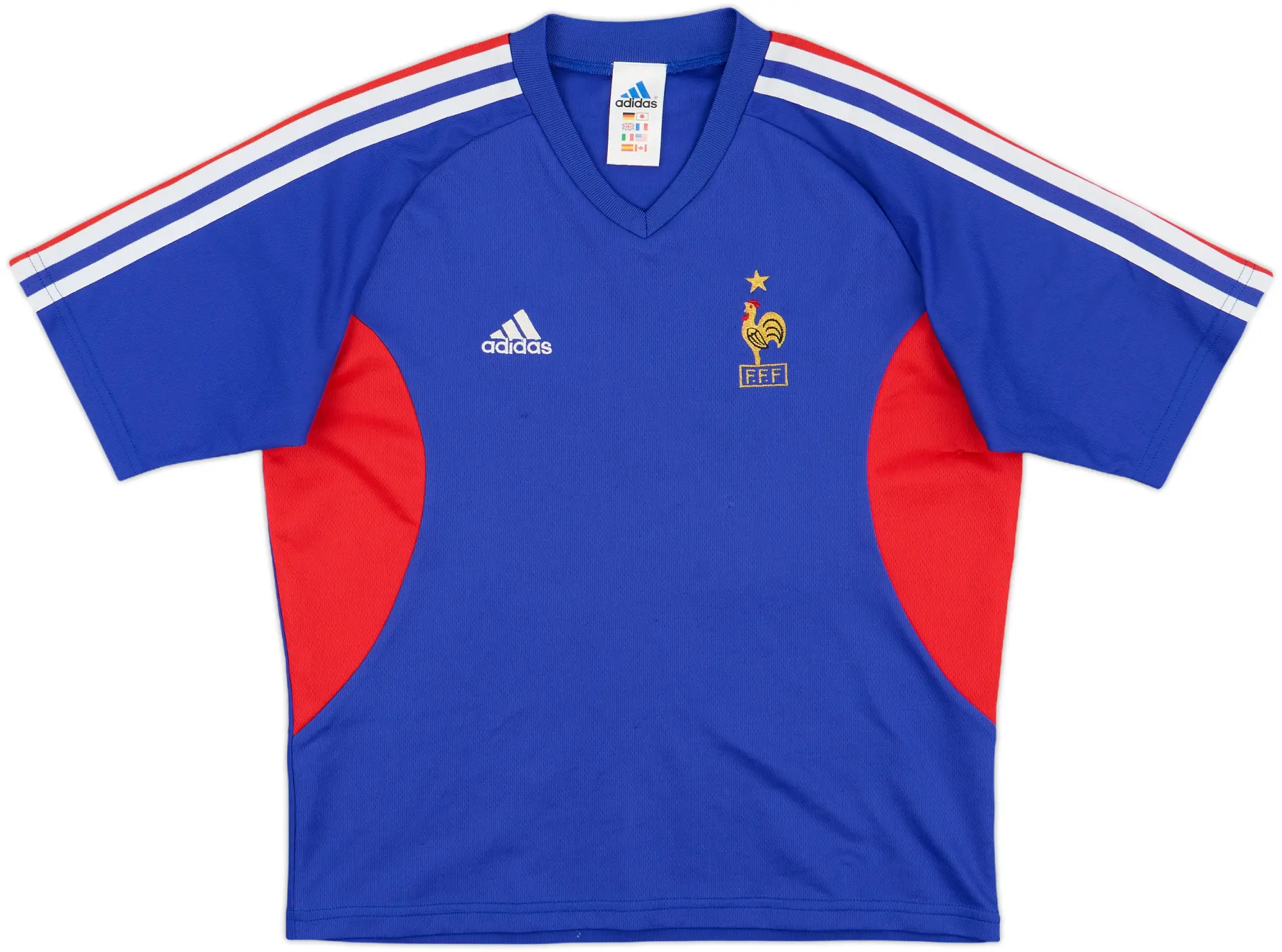 adidas France Boys SS Home Shirt 2002