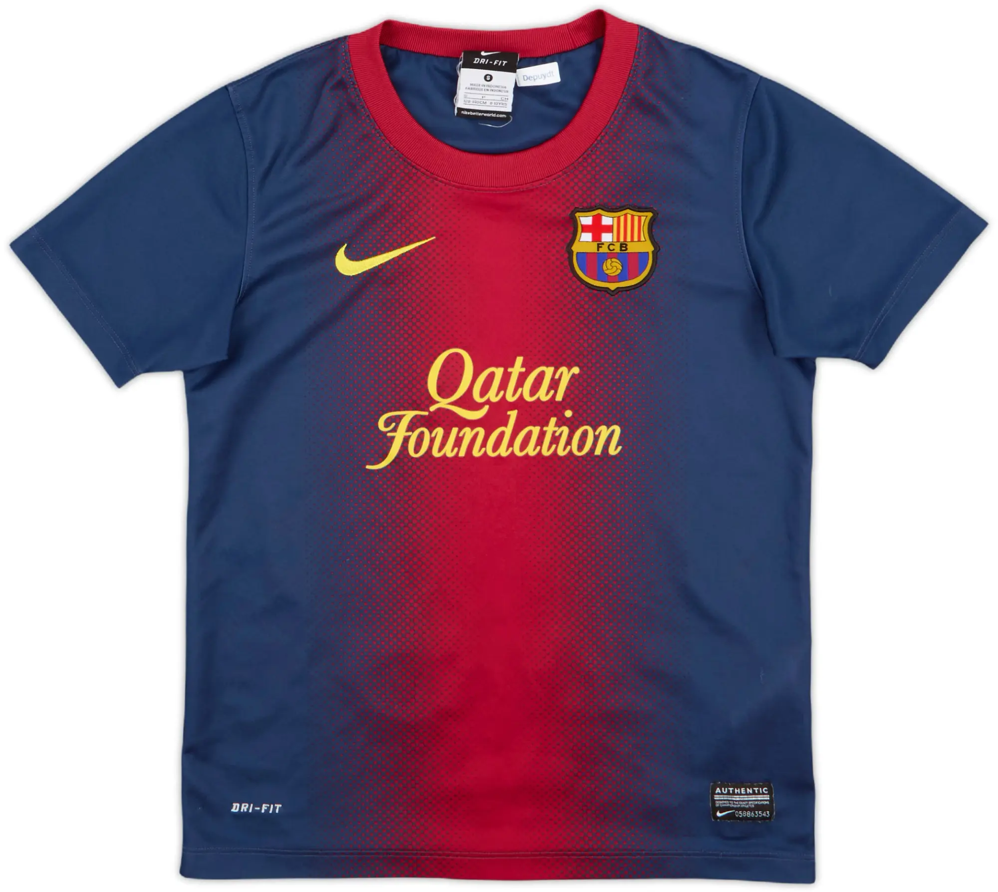 Nike Barcelona Boys SS Home Shirt 2012/13