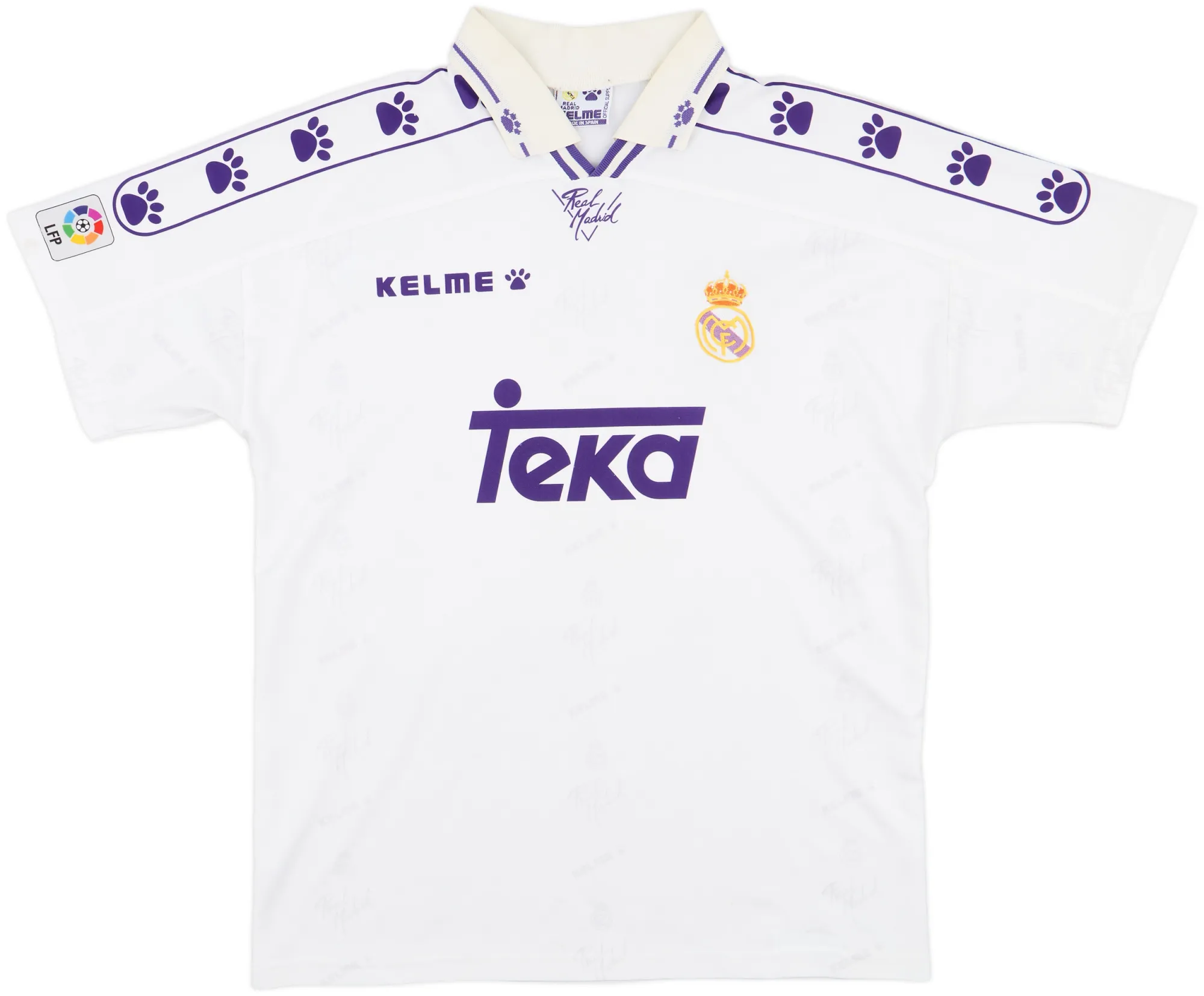 Kelme Real Madrid Mens SS Home Shirt 1994/96