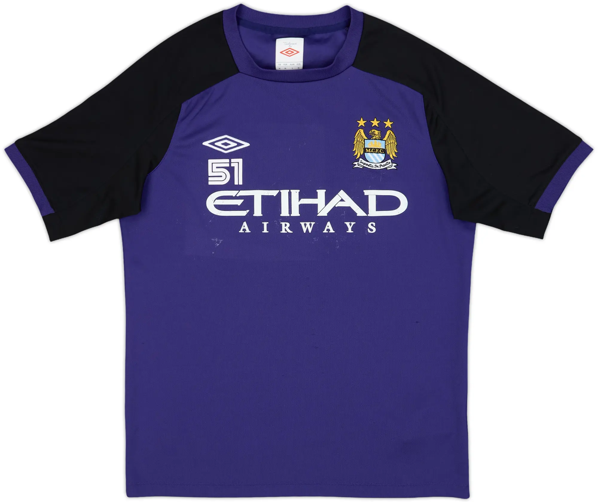 Umbro Manchester City Mens SS Player Issue Home Shirt 2012/13