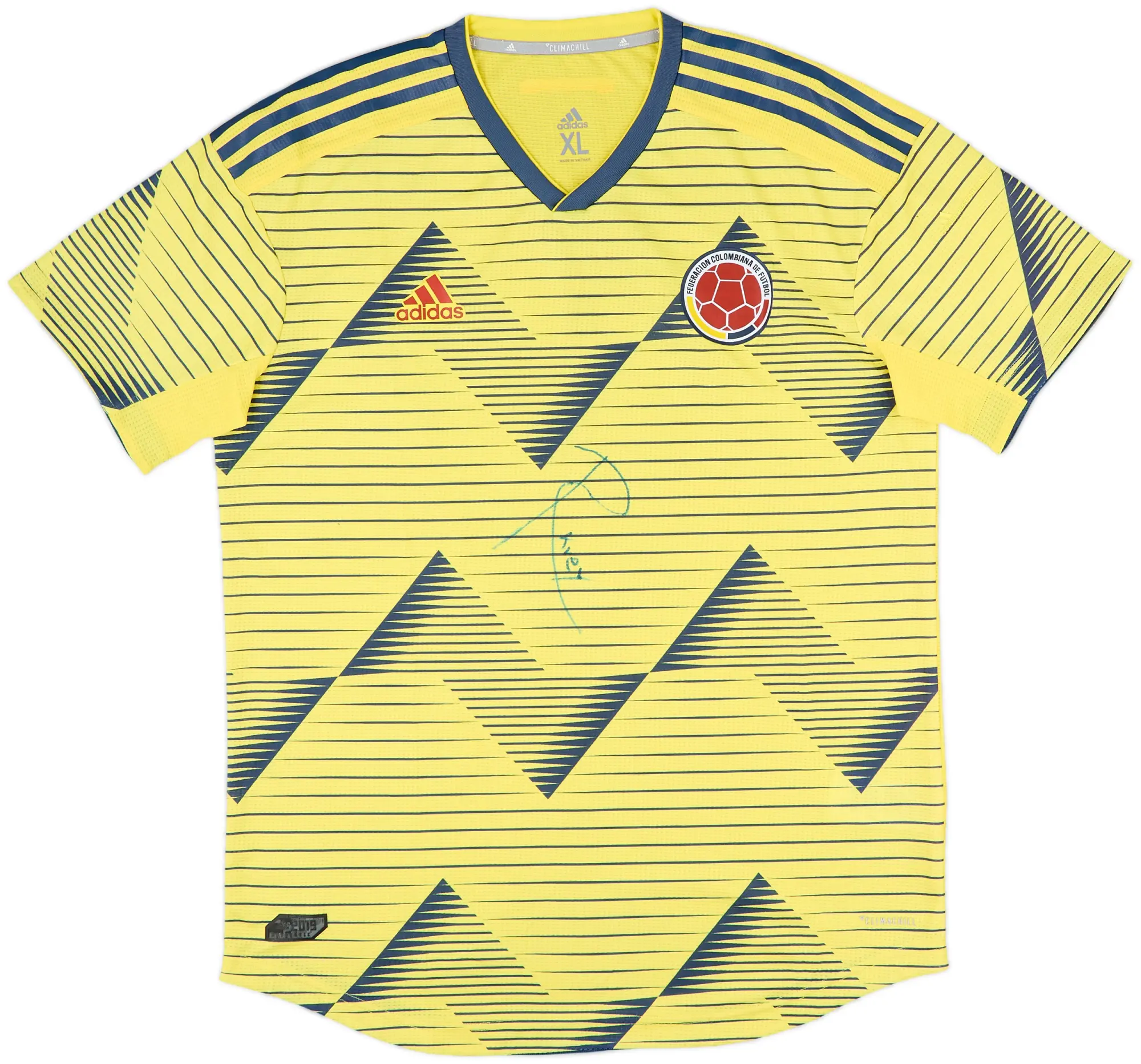 2019-20 Colombia Signed Authentic Home Shirt - 8/10 - (XL)