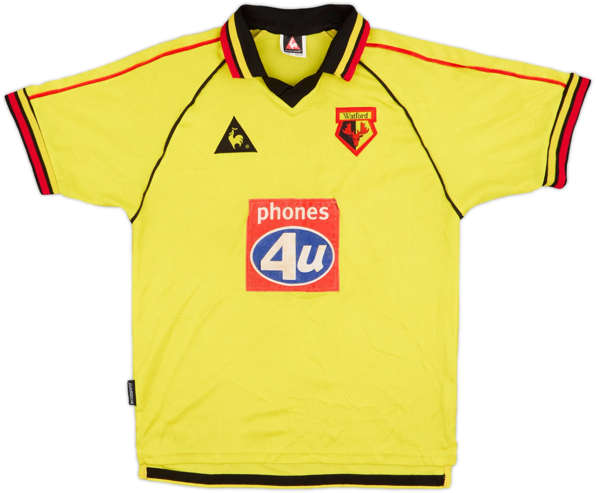 LeCoqSportif Watford Boys SS Home Shirt 1999/01