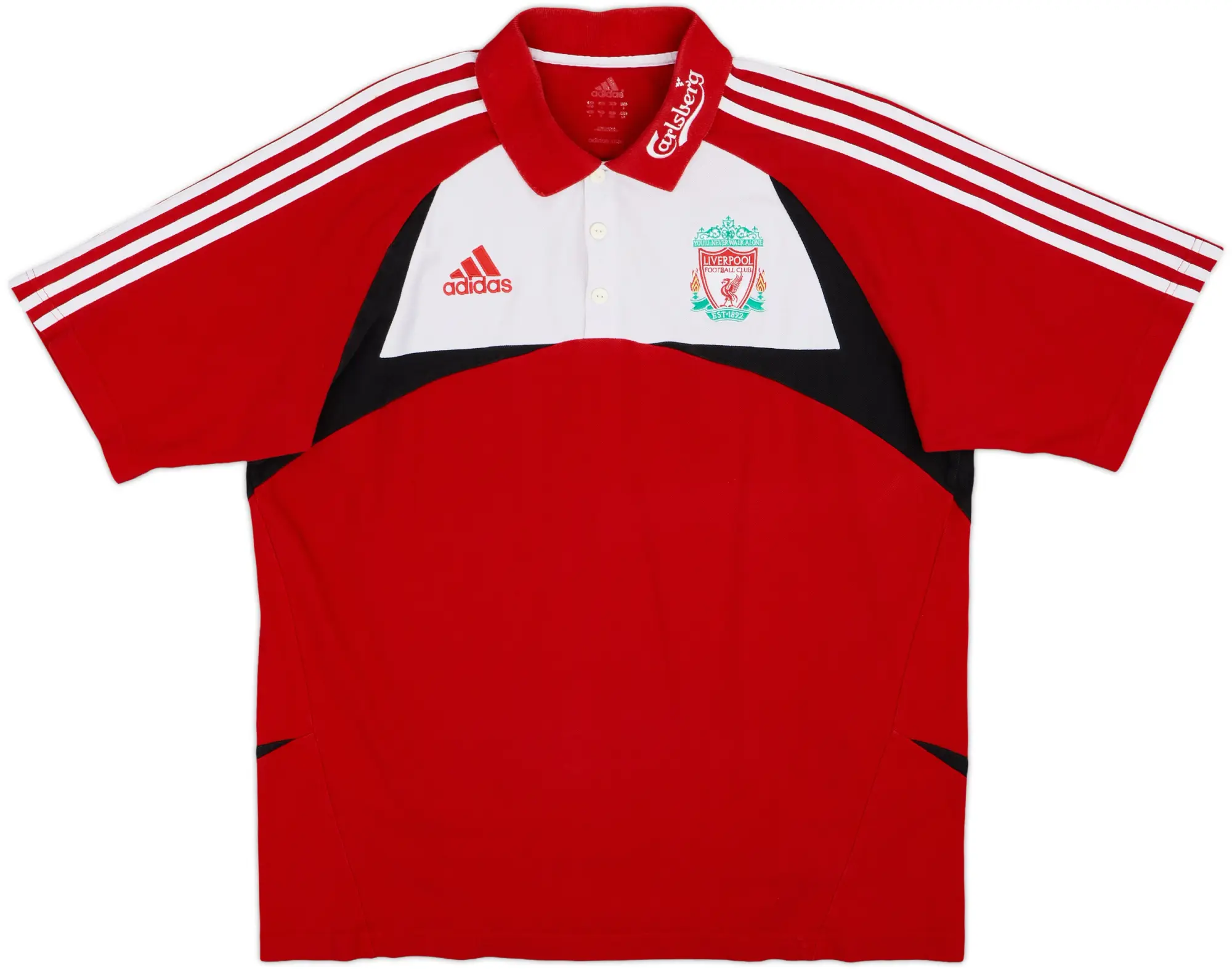 2007-08 Liverpool adidas Polo Shirt - 8/10 - (L)