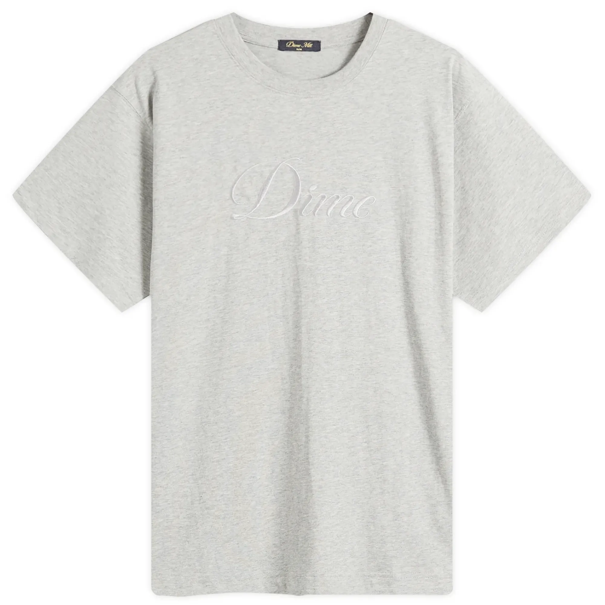 Dime Men's Cursive T-Shirt Heather Grey