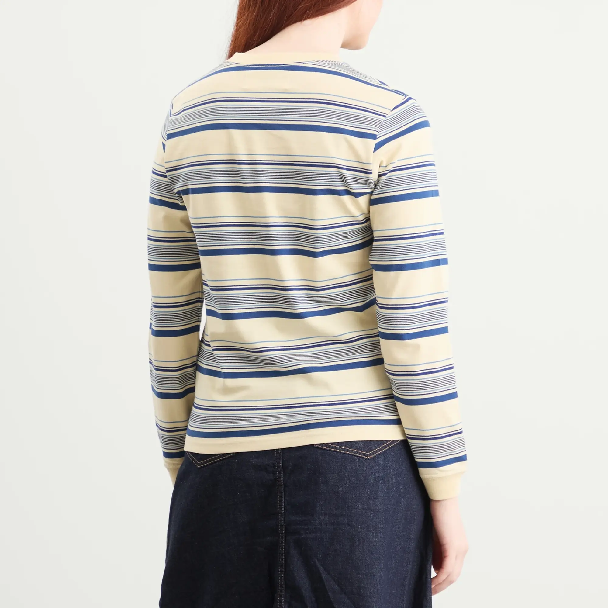 Beams Boy Women's Embroidery Long Sleeve T-Shirt Ivory