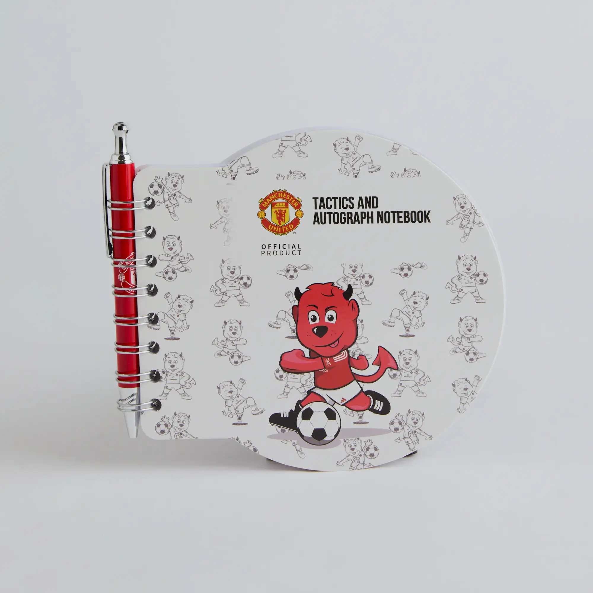 Manchester United Fred the Red Notebook and Pen Set White